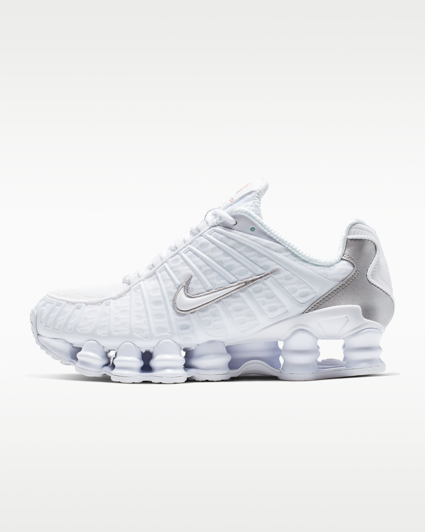 Nike Shox TL Women's Shoes - White/Metallic Silver/Max Orange/White - View 1