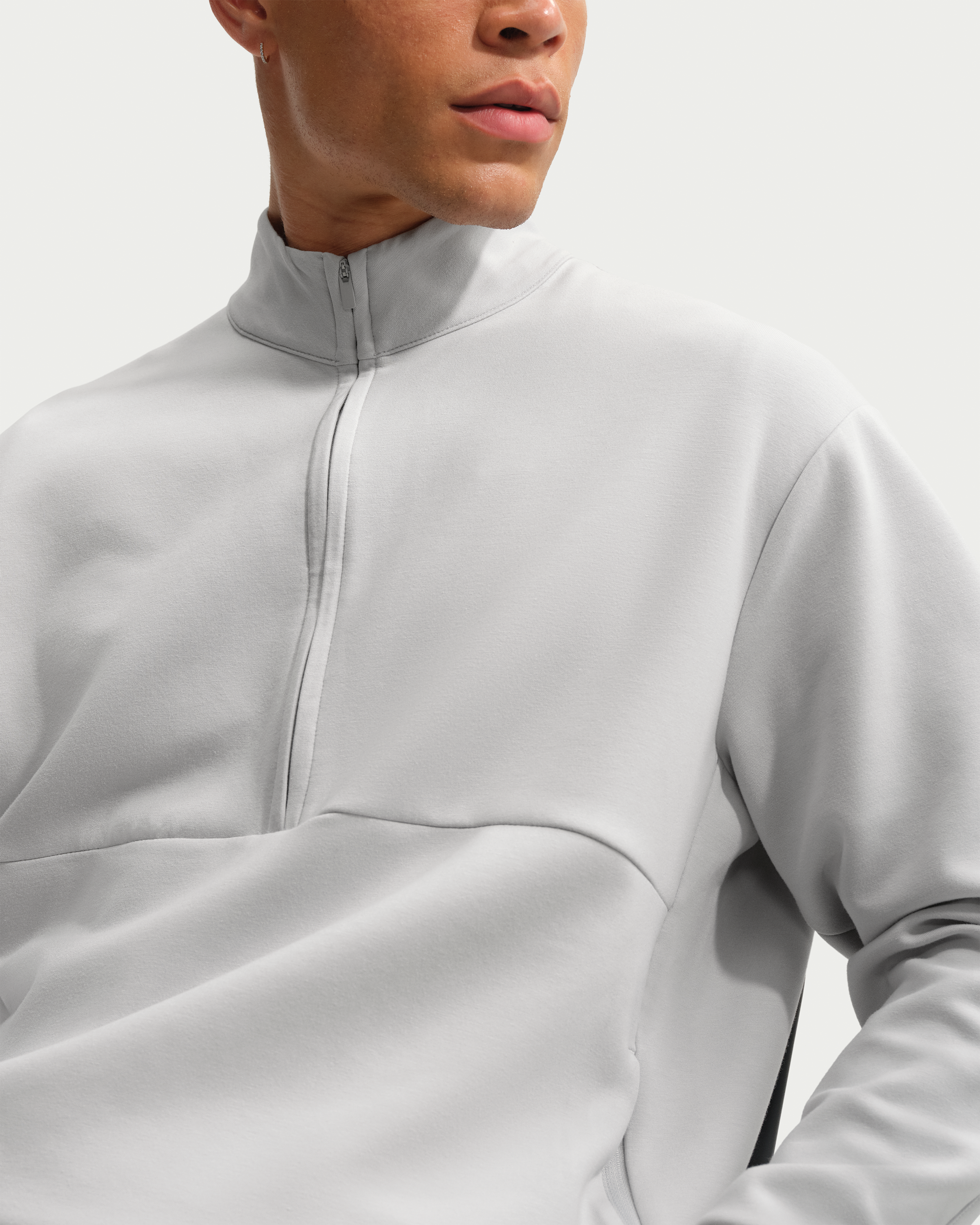 Nike 24.7 ImpossiblySoft Men's Dri-FIT 1/2-Zip Top - Grey Fog/Light Smoke Grey - View 3
