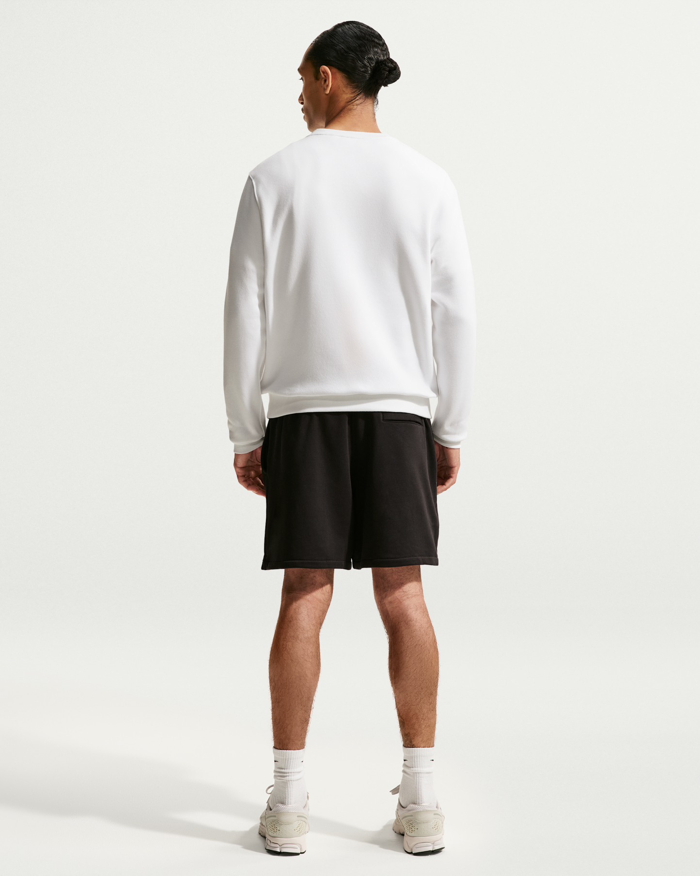 Nike Club Men's Fleece Crew - White/Black - View 5