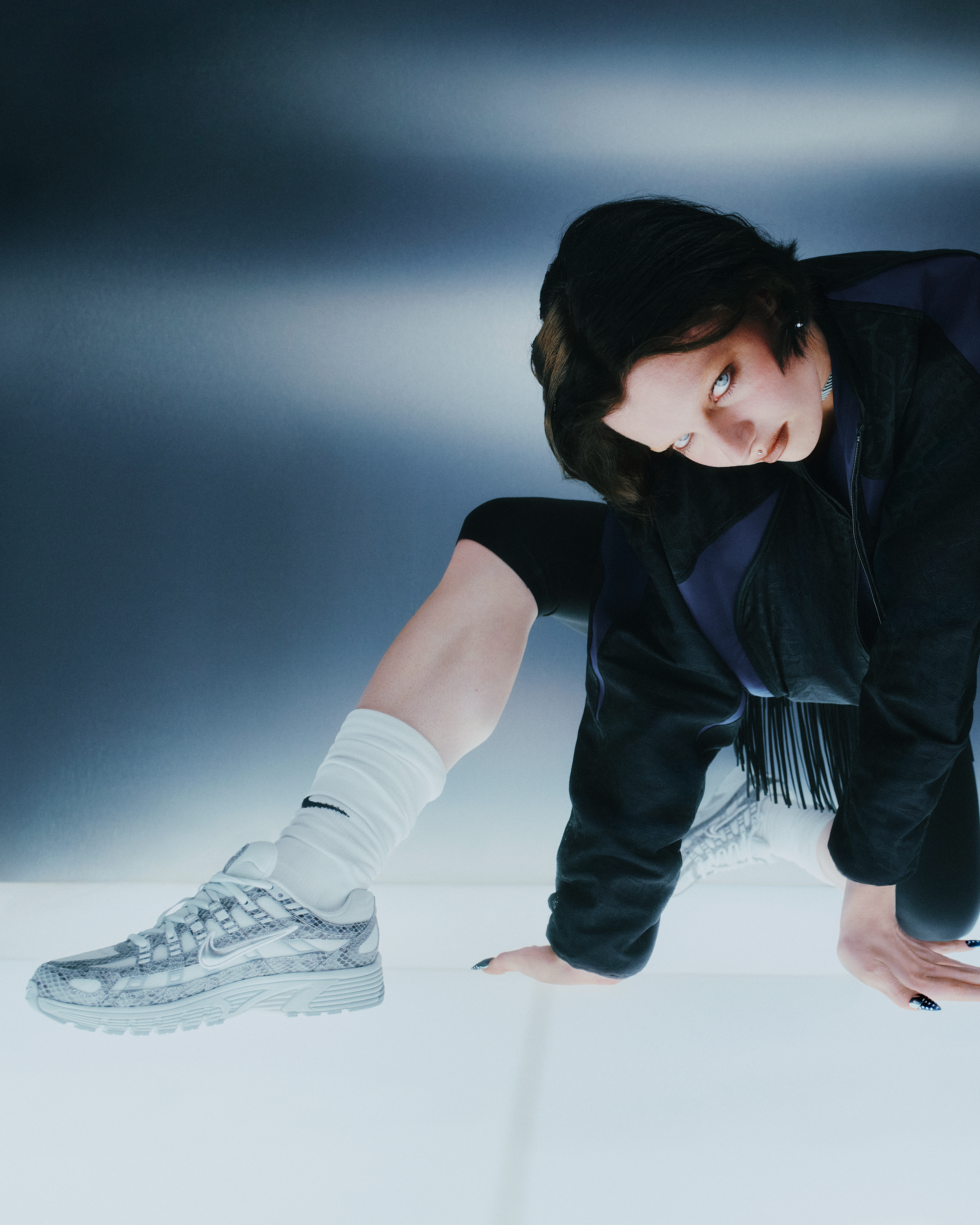 Nike P-6000 SE Women's Shoes - Off-White/Black/Cool Grey/Metallic Silver - View 9