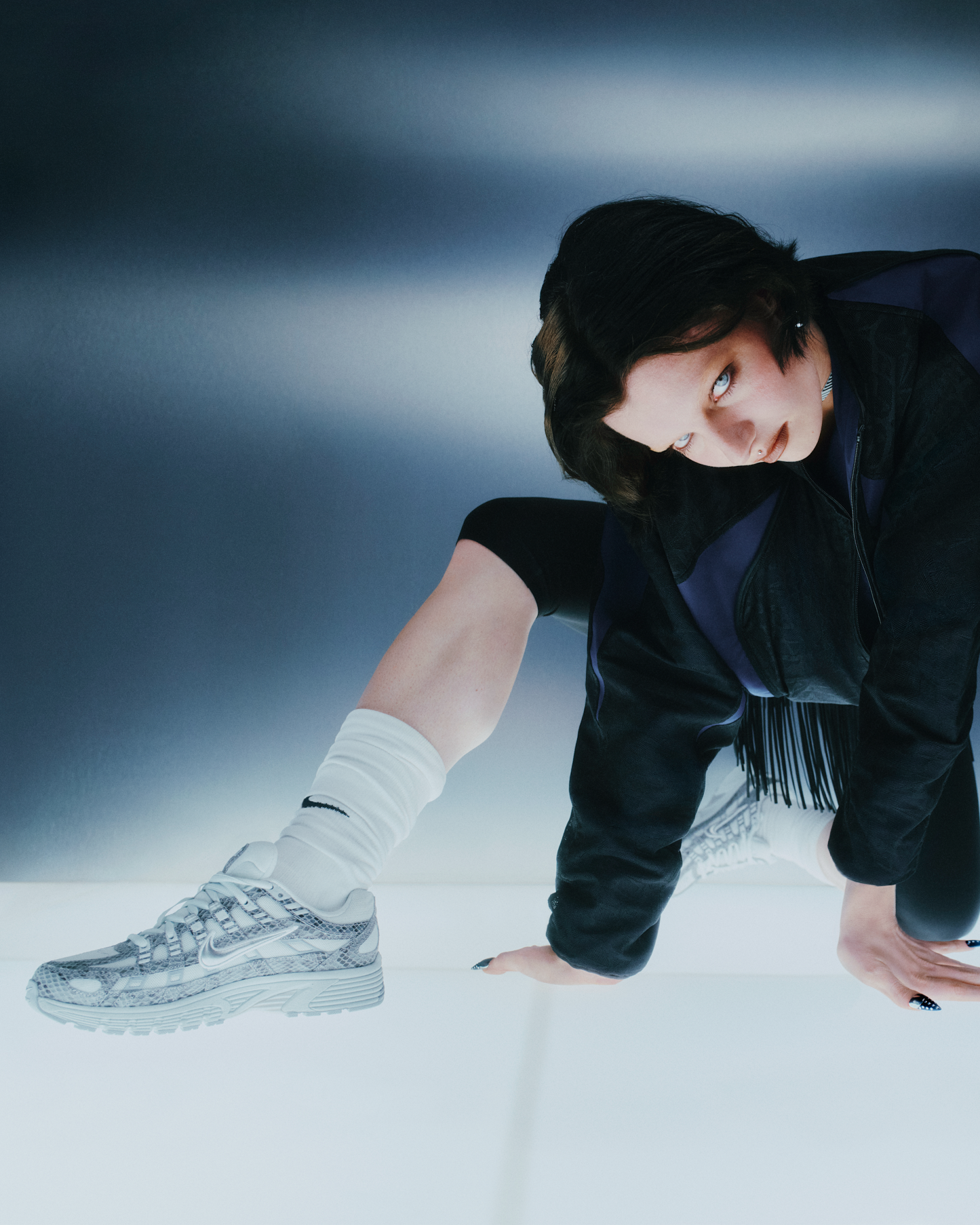 Nike P-6000 SE Women's Shoes - Off-White/Black/Cool Grey/Metallic Silver - View 9