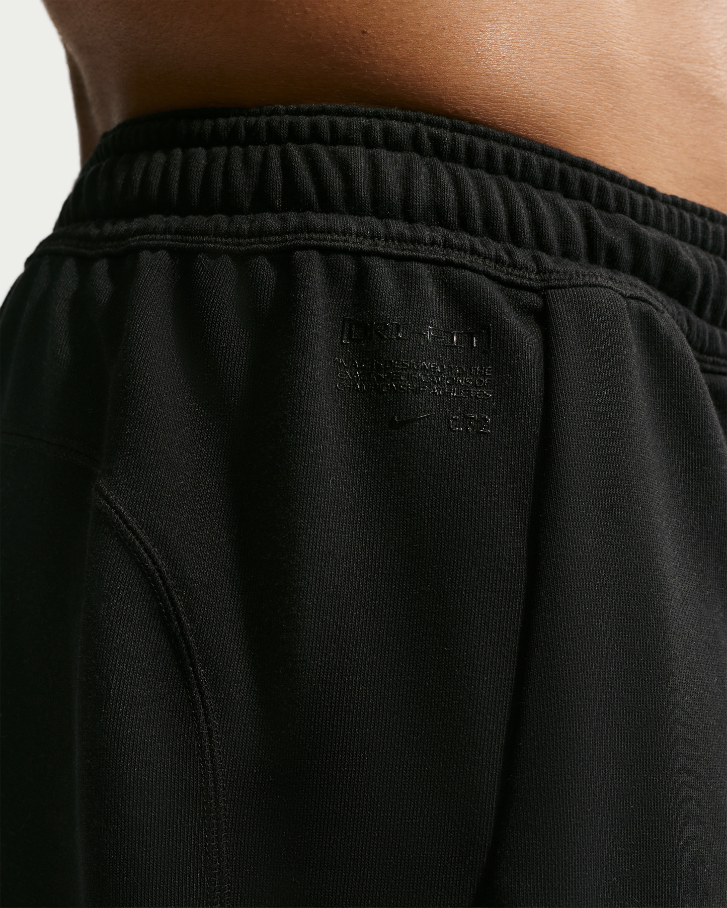 Nike N.A.C. Men's Dri-FIT Fleece Training Shorts - Black/Black - View 6