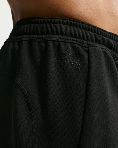 Nike N.A.C. Men's Dri-FIT Fleece Training Shorts - Black/Black - View 6