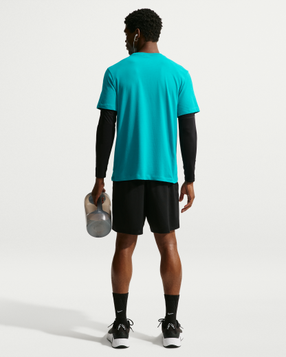Nike Dri-FIT Men's Fitness T-Shirt - Energy/Black - View 5