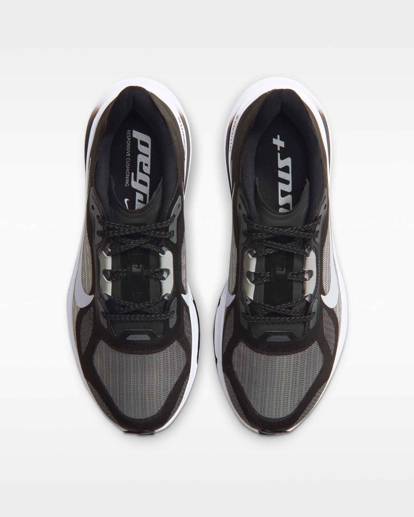 Nike Pegasus Plus 2 Women's Road-Running Shoes - Black/Smoke Grey/White - View 4