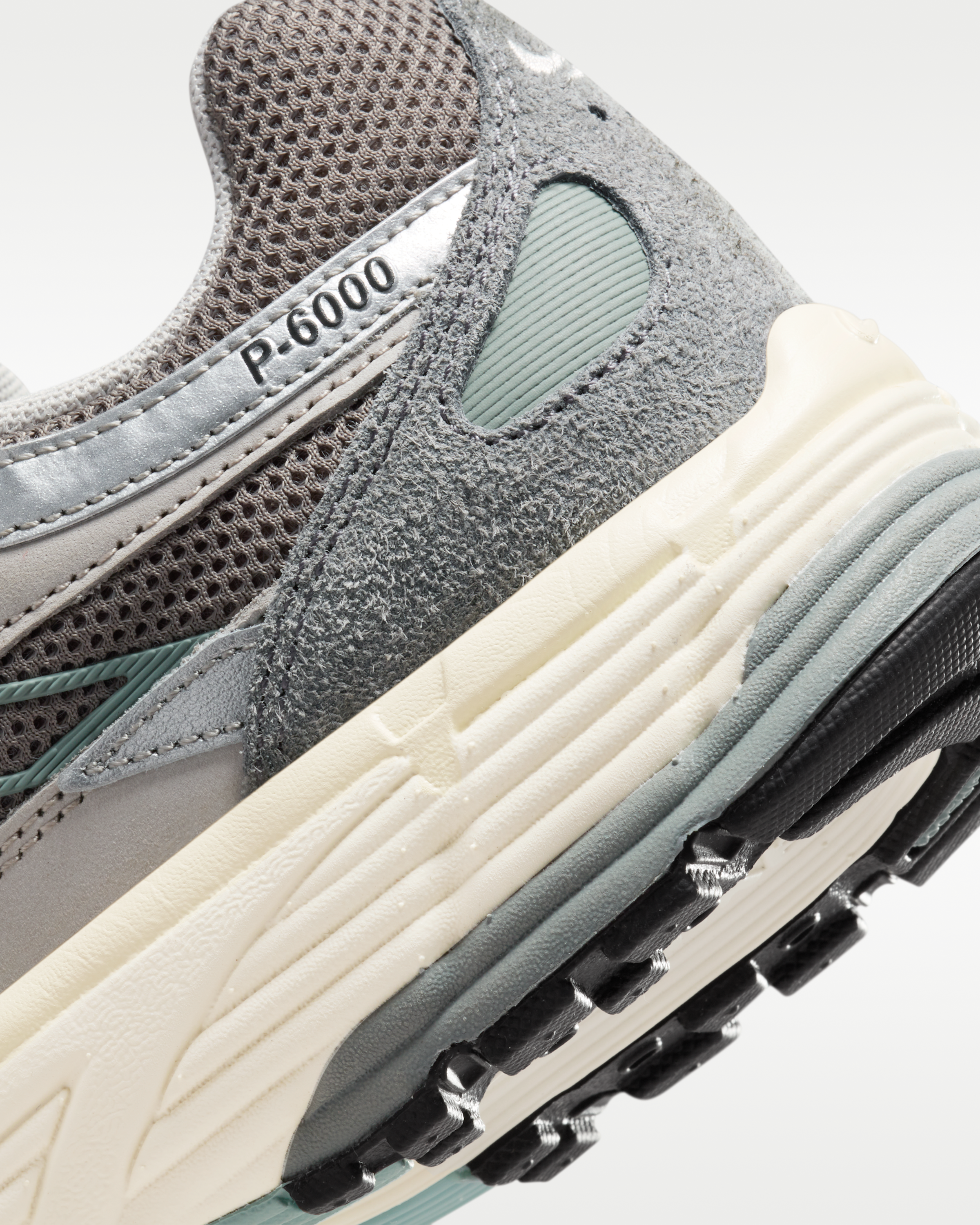 Nike P-6000 Shoes - Flat Pewter/Light Iron Ore/Metallic Silver/White - View 8