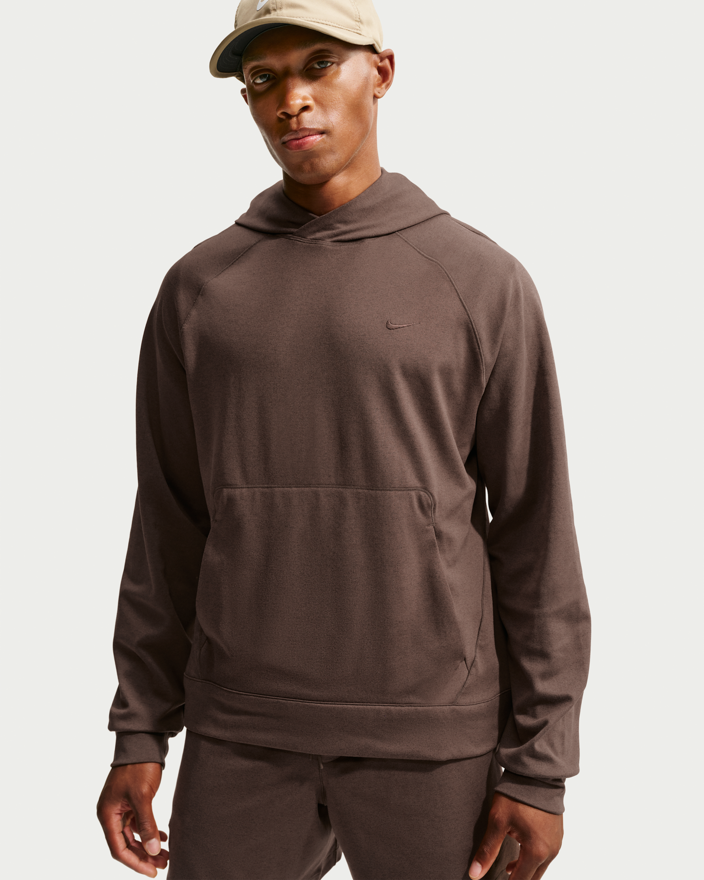 Nike Primary NanoKnit Men's Dri-FIT UV Protection Pullover Performance Hoodie - Baroque Brown/Tar/Heather/Baroque Brown - View 1