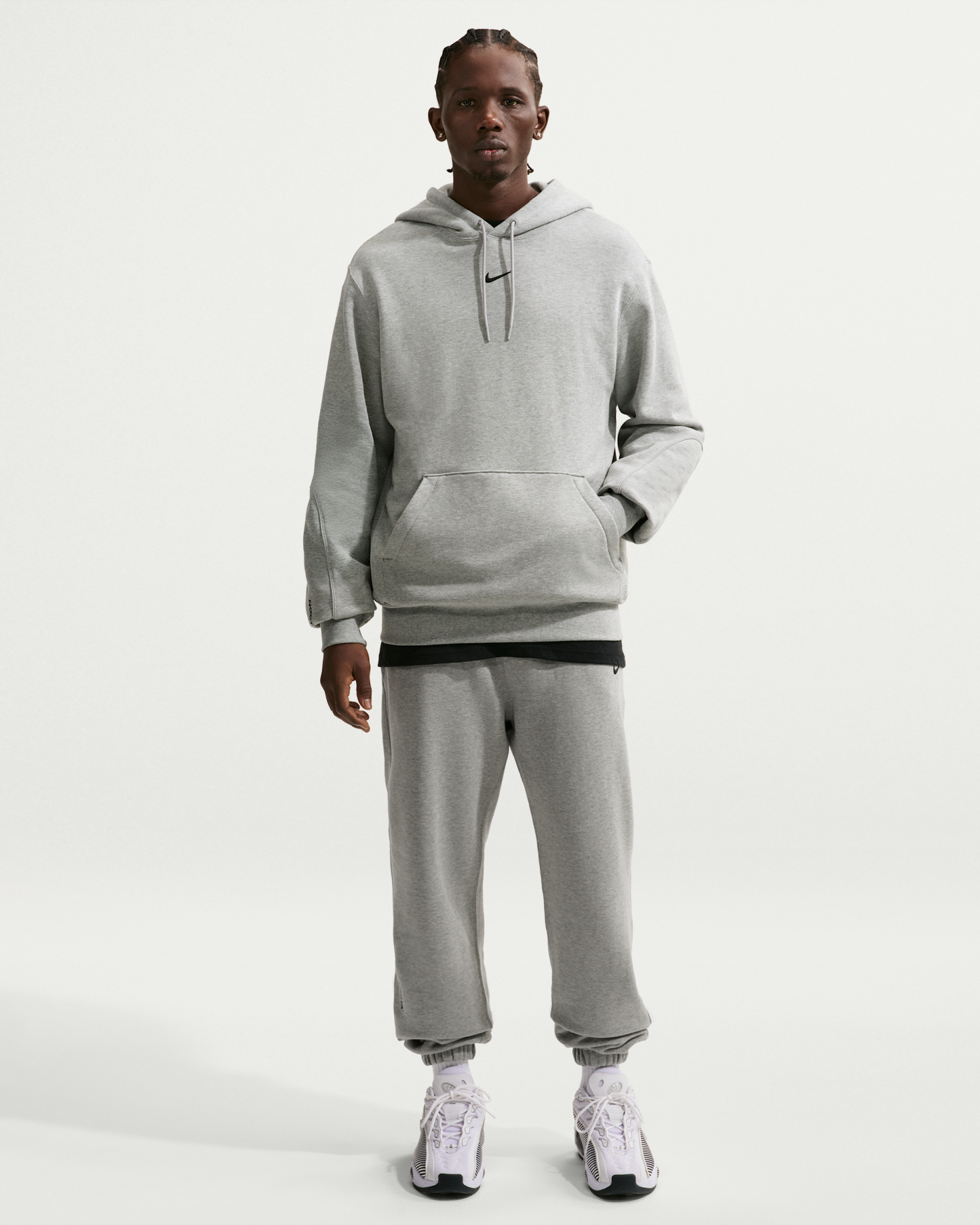 NOCTA Fleece CS Hoodie 2 - Dark Grey Heather/Matte Silver/Black - View 7