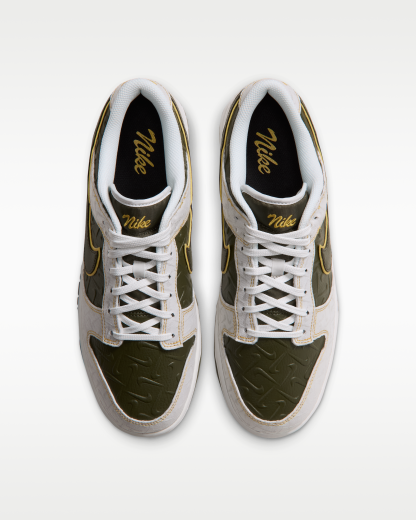 Nike Dunk Low Retro Men's Shoes - Summit White/Yellow Ochre/Cargo Khaki - View 4