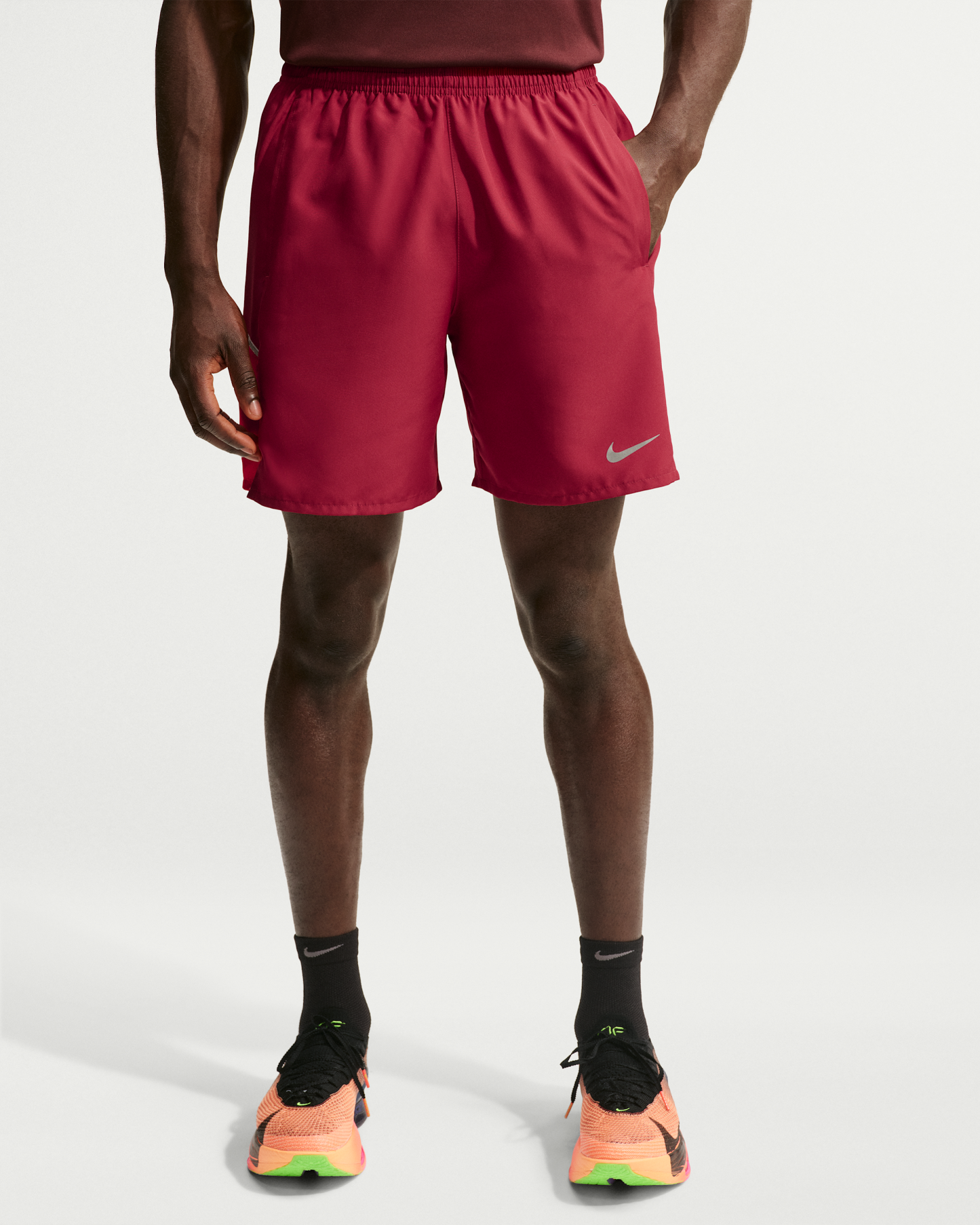Nike Miler Men's Dri-FIT 18cm (approx.) Brief-Lined Running Shorts - Tough Red/Sport Red - View 2
