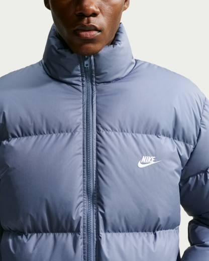 Nike Sportswear Club Men's Therma-FIT Down Puffer Jacket - Diffused Blue/White - View 3