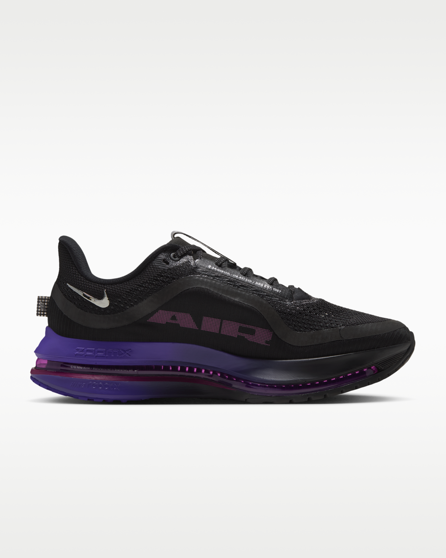 Nike Pegasus Premium Women's Road Running Shoes - Black/Dark Concord/True Berry/Metallic Silver - View 3