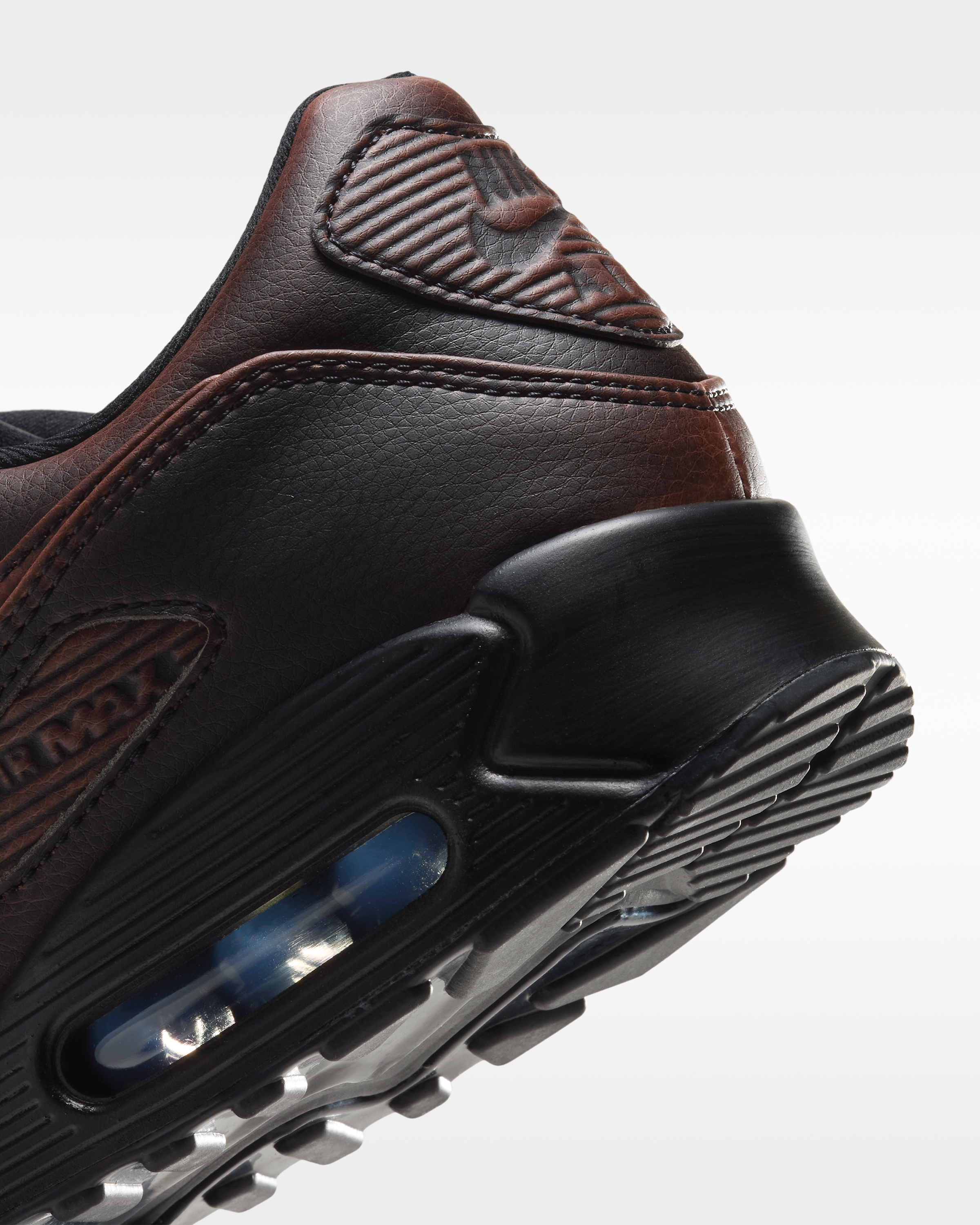 Nike Air Max 90 Premium Men's Shoes - Black/Cinnamon/Black - View 8