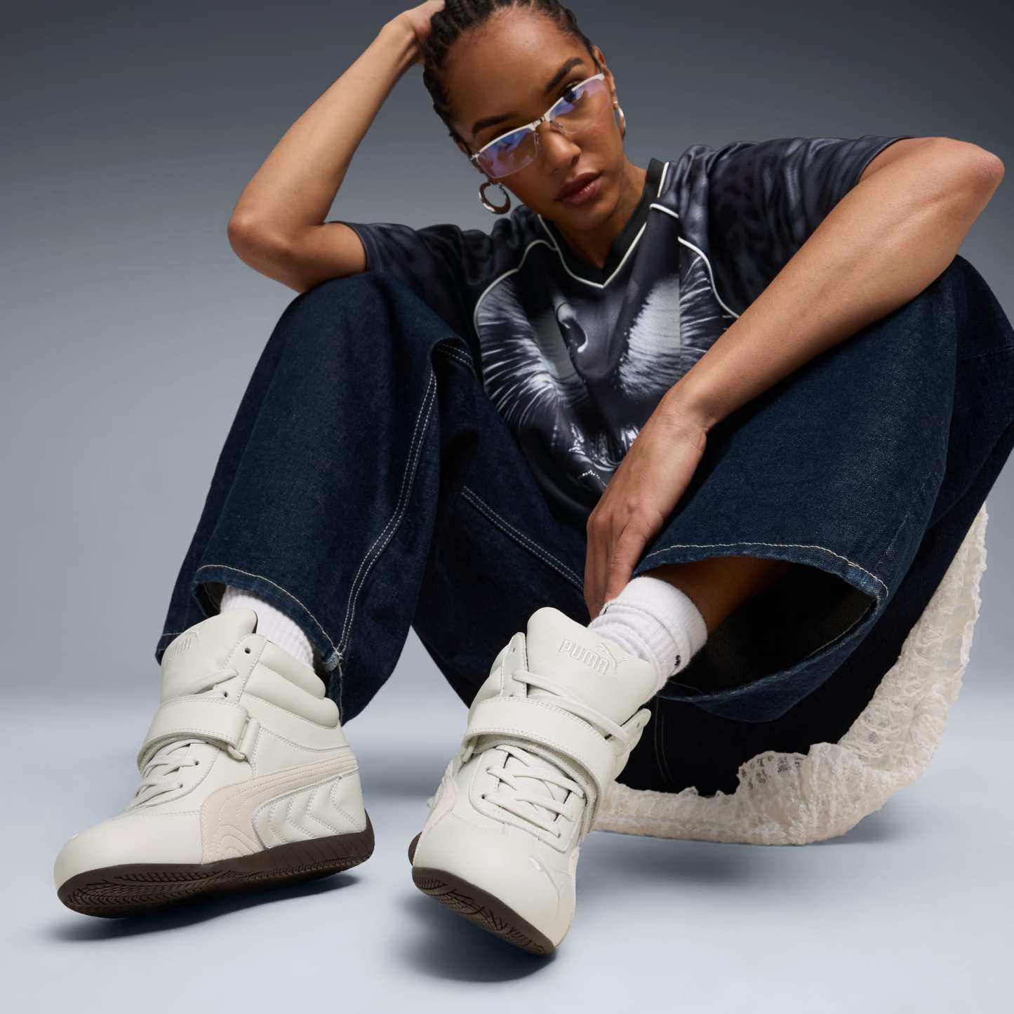 Speedcat Wedge Sneakers Women - Vapor Gray-PUMA White - Image 2