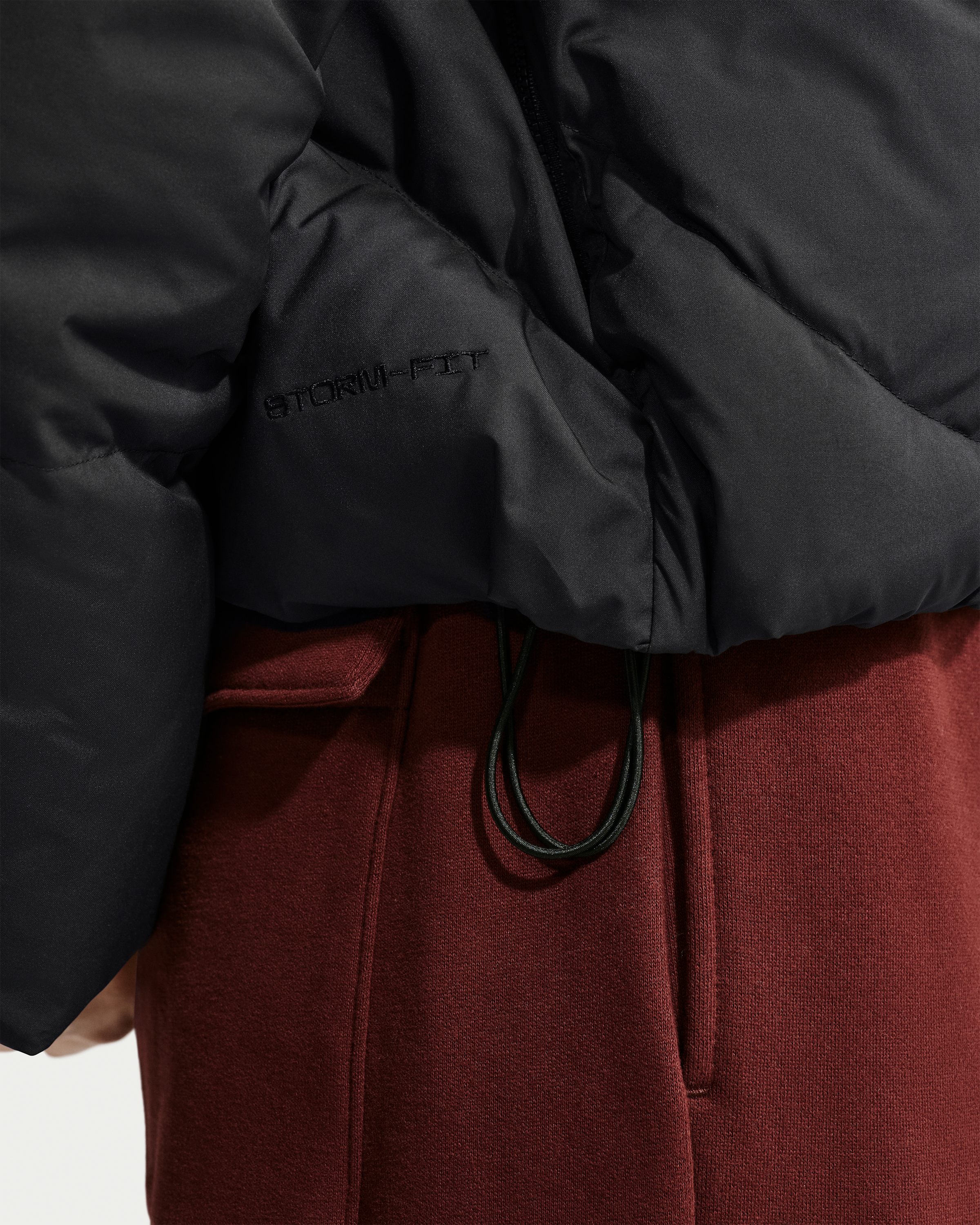 Nike Sportswear Swoosh Series Women's Loose Storm-FIT Hooded Down Jacket - Black/Iron Grey/Black - View 7