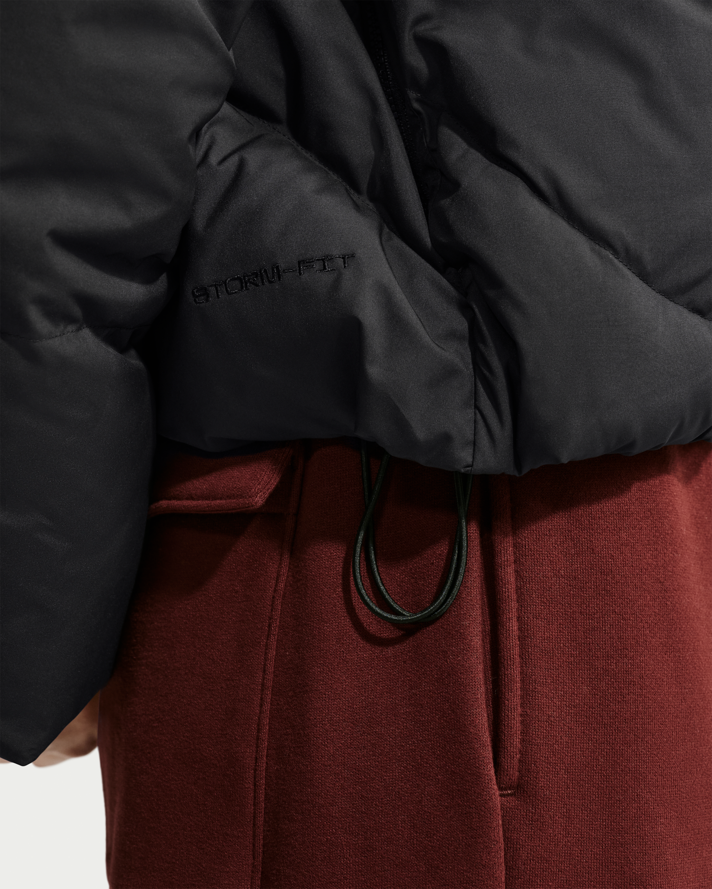 Nike Sportswear Swoosh Series Women's Loose Storm-FIT Hooded Down Jacket - Black/Iron Grey/Black - View 7