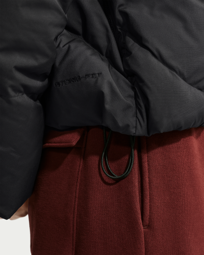 Nike Sportswear Swoosh Series Women's Loose Storm-FIT Hooded Down Jacket - Black/Iron Grey/Black - View 7