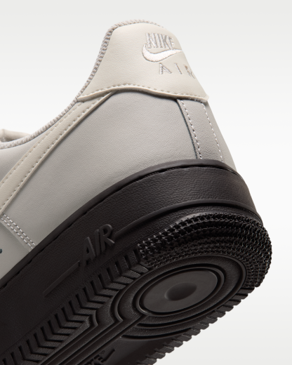 Nike Air Force 1 '07 Men's Shoes - Light Bone/Black/Metallic Silver/Coconut Milk - View 8