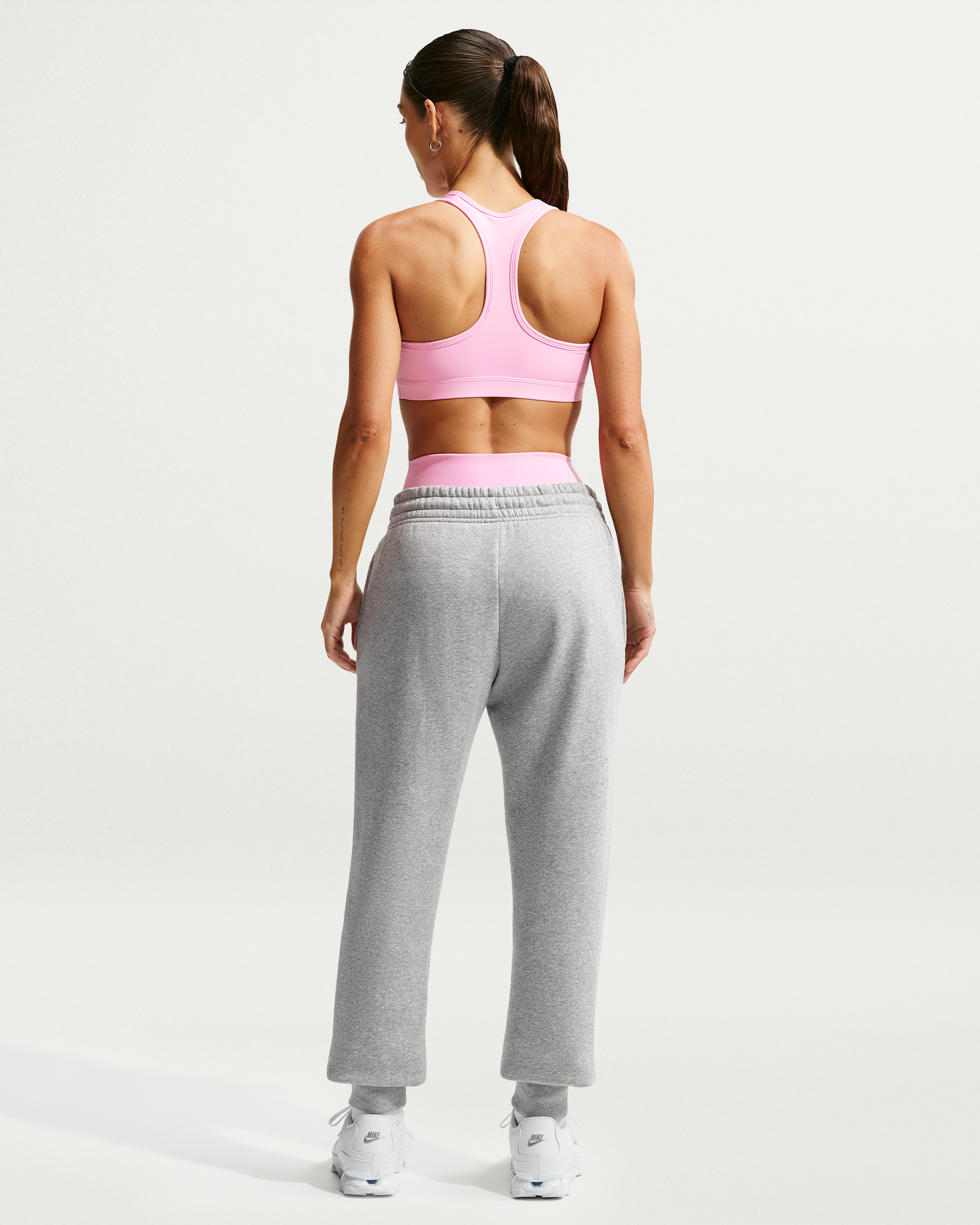 Nike Swoosh Women's Medium-Support Padded Sports Bra - Pink Rise/White - View 5