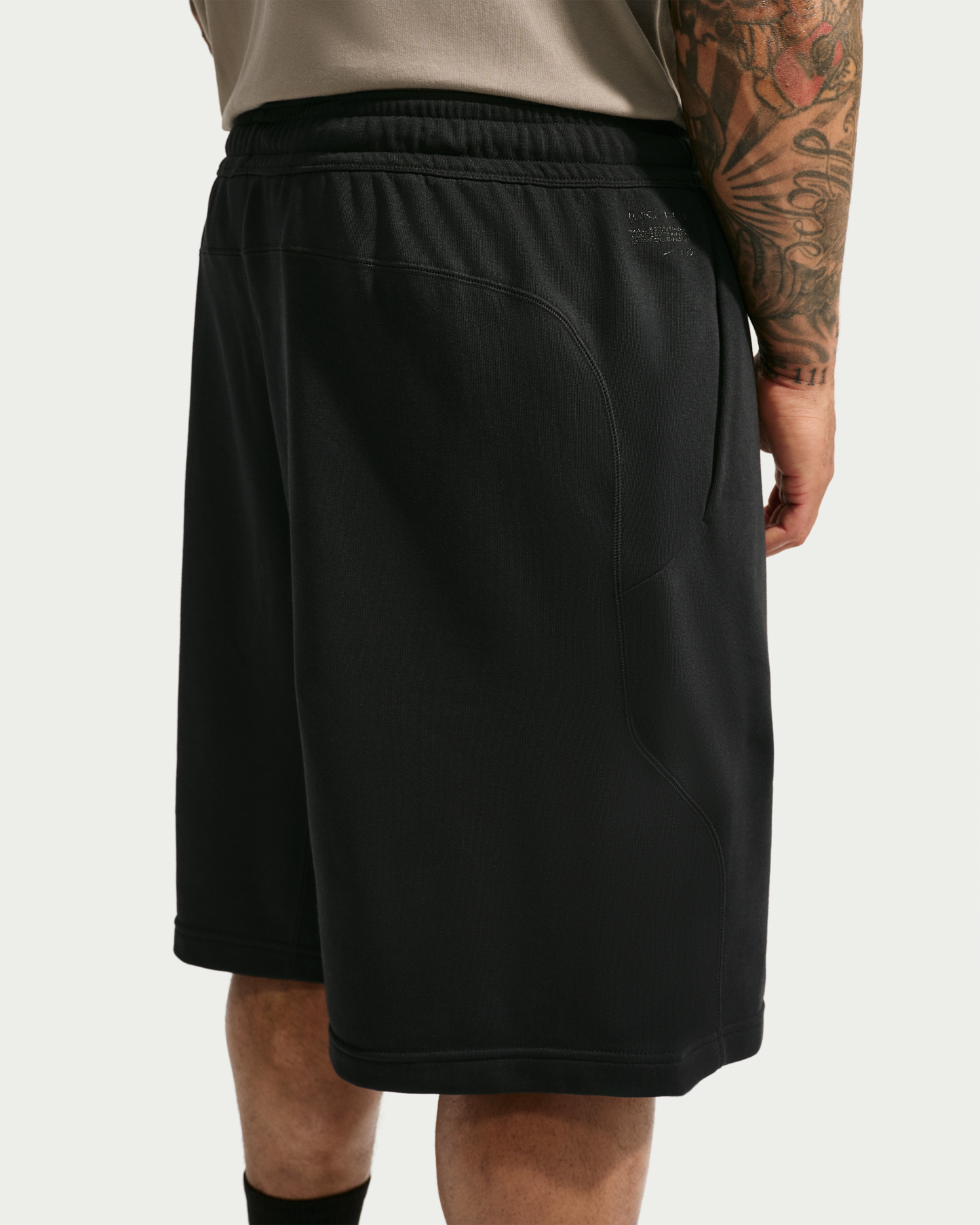 Nike N.A.C. Men's Dri-FIT Fleece Training Shorts - Black/Black - View 9