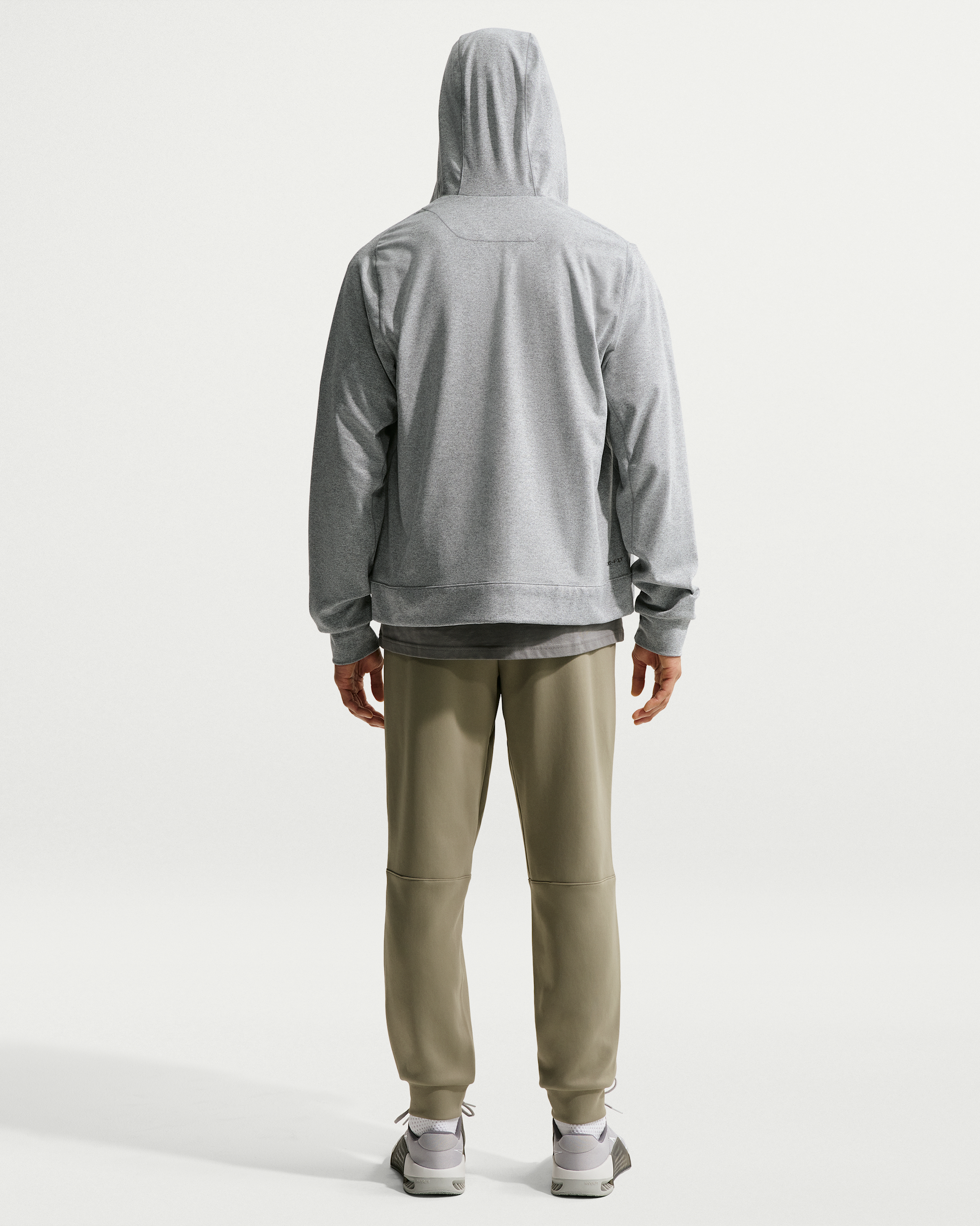 Nike Primary NanoKnit Men's Dri-FIT UV Protection Full-Zip Performance Hoodie - Smoke Grey/Heather/Smoke Grey - View 5