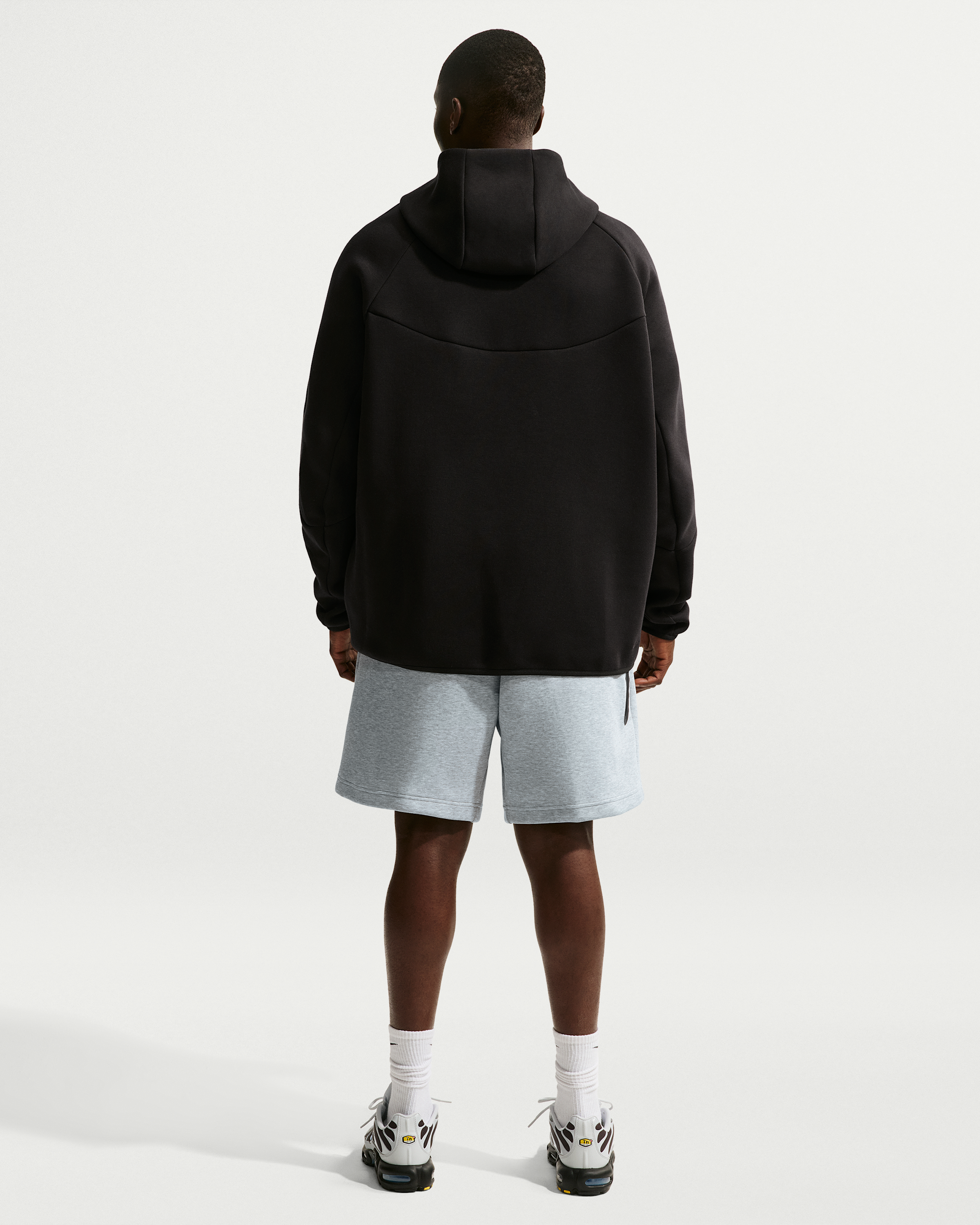 Nike Tech Men's Fleece Shorts - Dark Grey Heather/Black - View 10