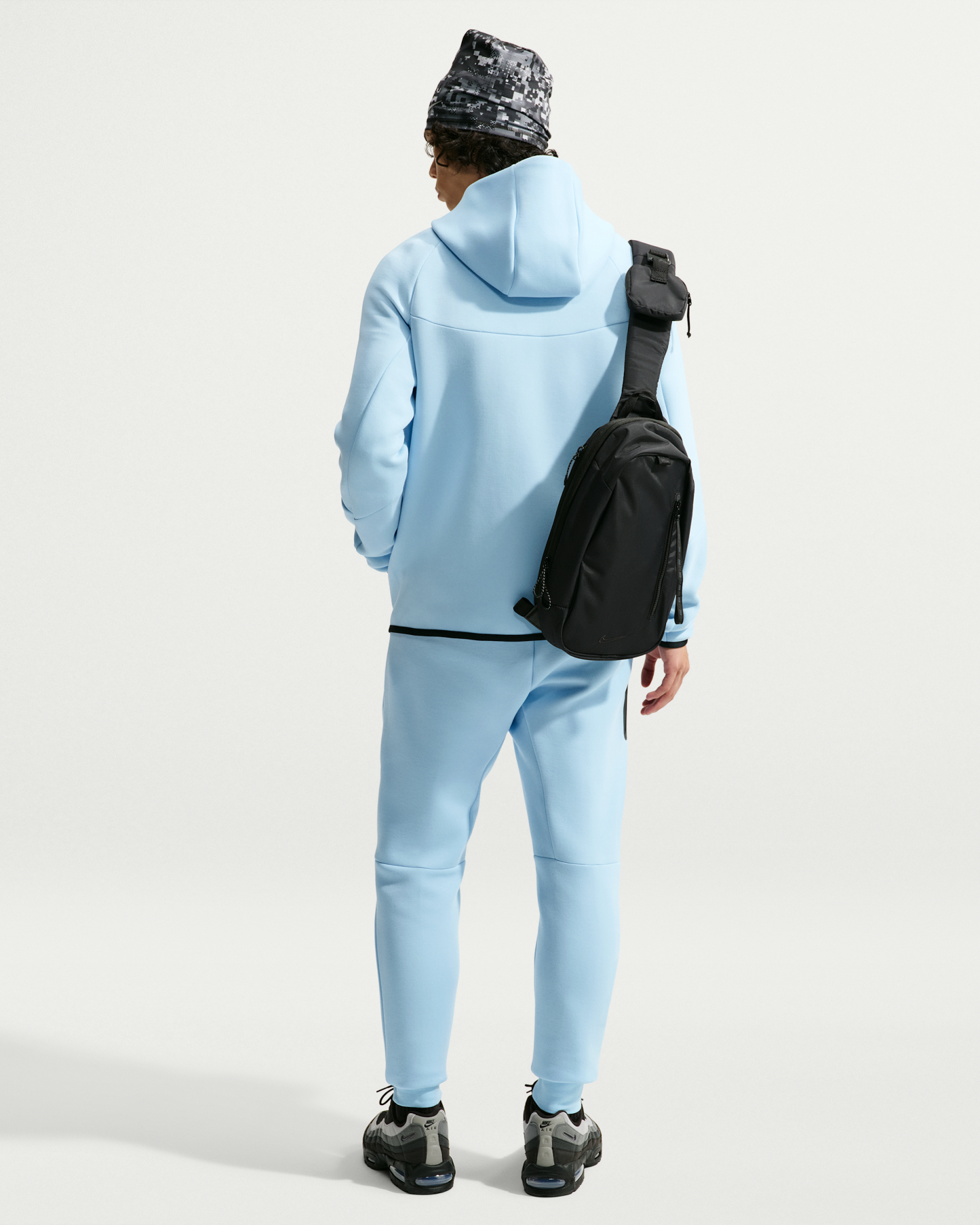 Nike Tech Men's Fleece Joggers - Ice Blue/Black - View 5