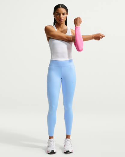 Nike Swift Women's High-Waisted 7/8 Running Leggings with Pockets - Aluminium - View 1