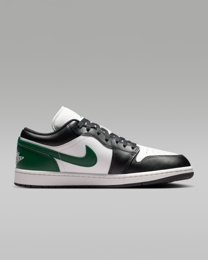 Air Jordan 1 Low Men's Shoes - Black/Gorge Green/Summit White - View 3