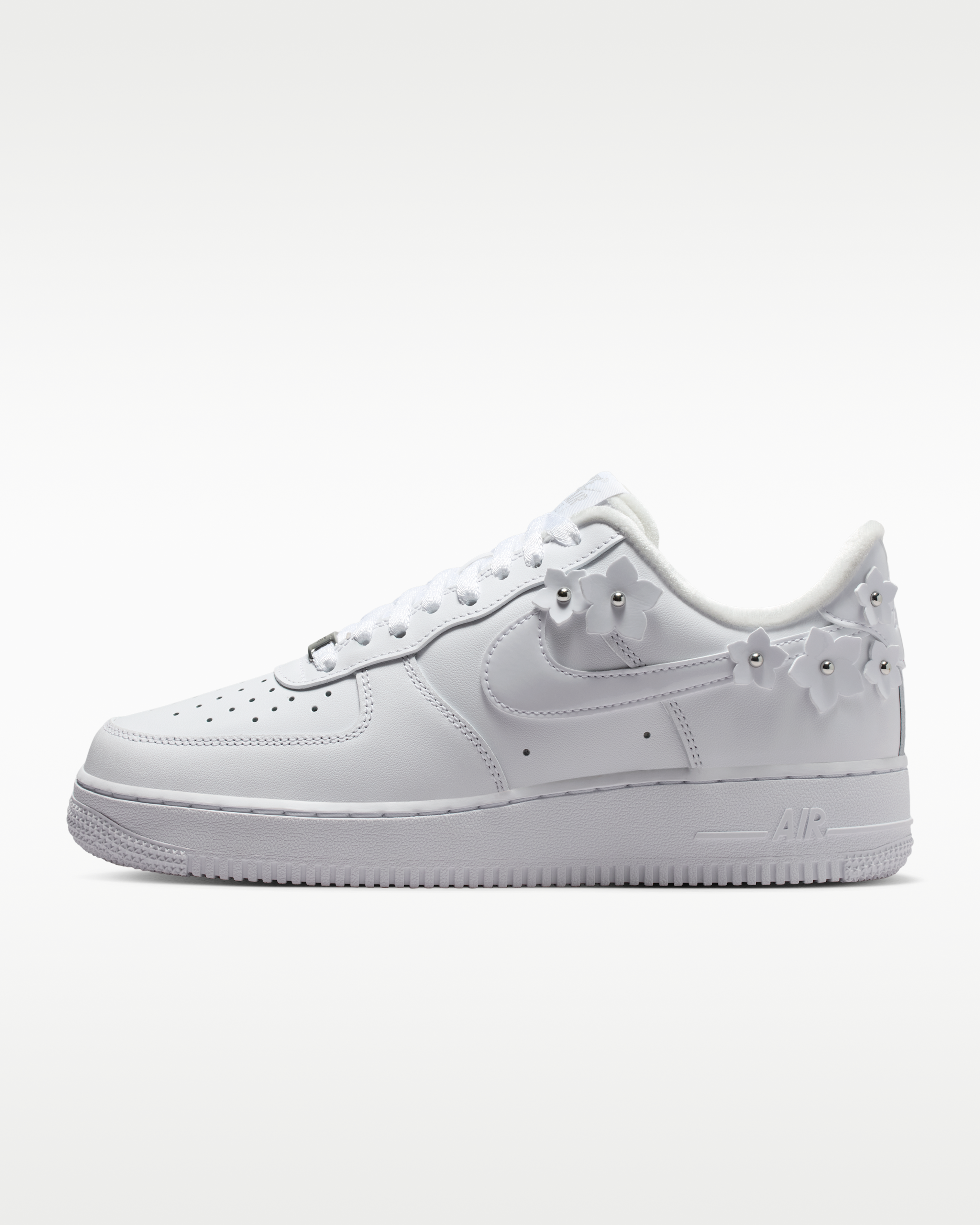 Nike Air Force 1 '07 'Florette' Women's Shoes - White/Wolf Grey/Metallic Silver/White - View 1