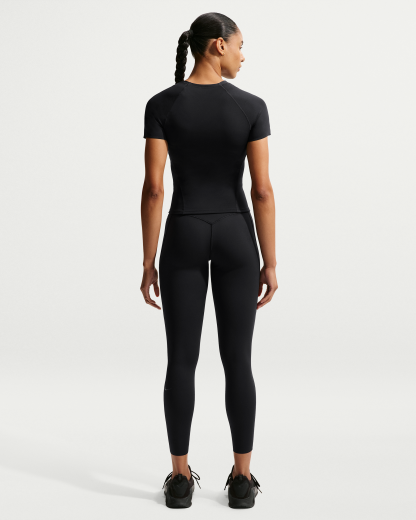 Nike Universa Women's High-Waisted 7/8 Leggings with No Front Seam - Black/Anthracite/Dark Smoke Grey - View 5