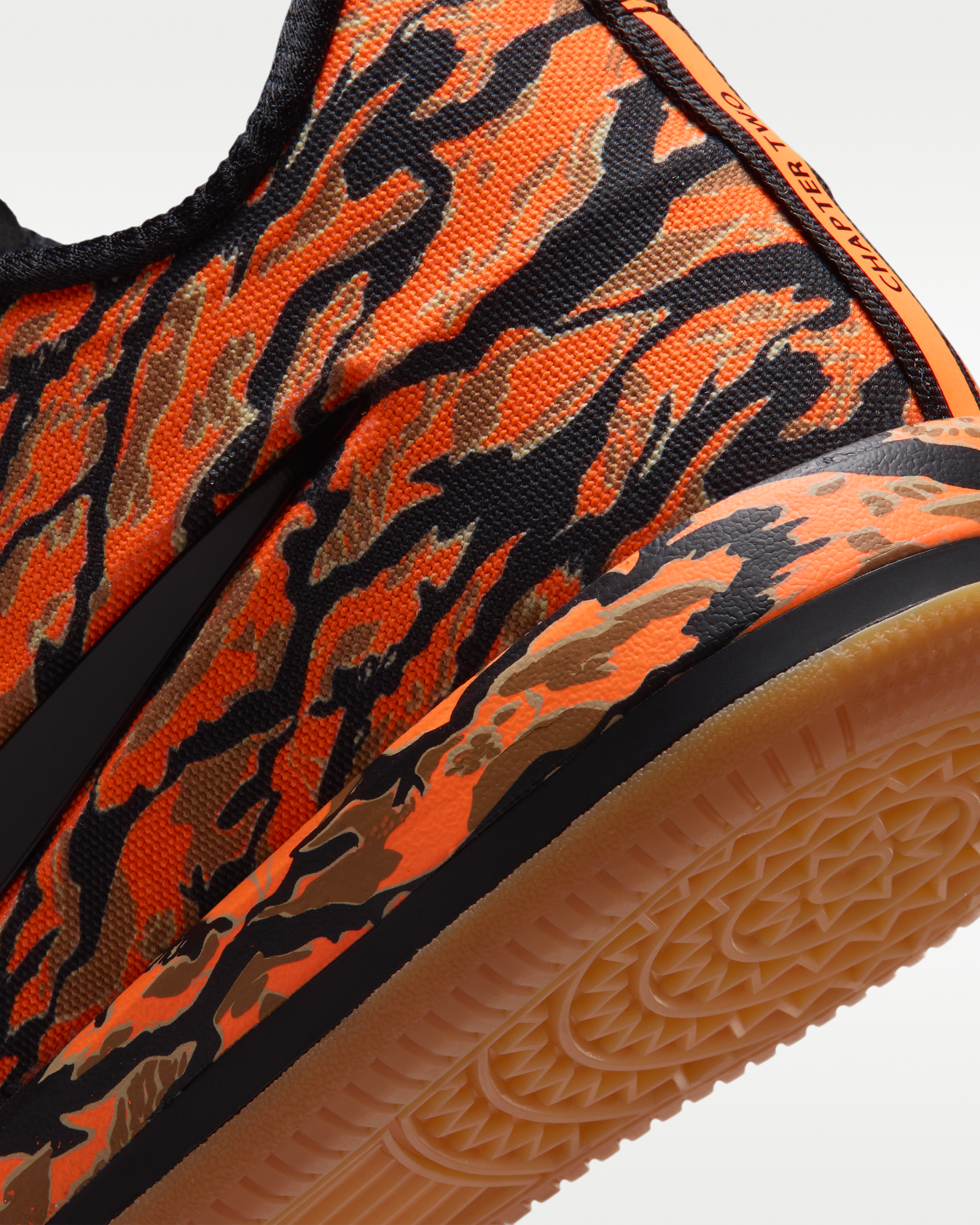 Book 2 "Tiger Camo" Basketball Shoes - Black/Total Orange/Flax/Black - View 8