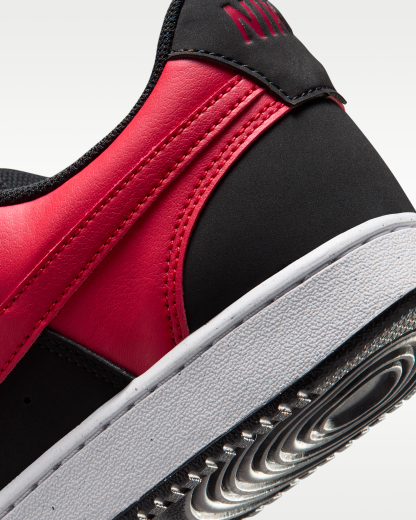 Nike Court Vision Low Men's Shoes - Black/University Red/White/University Red - View 8