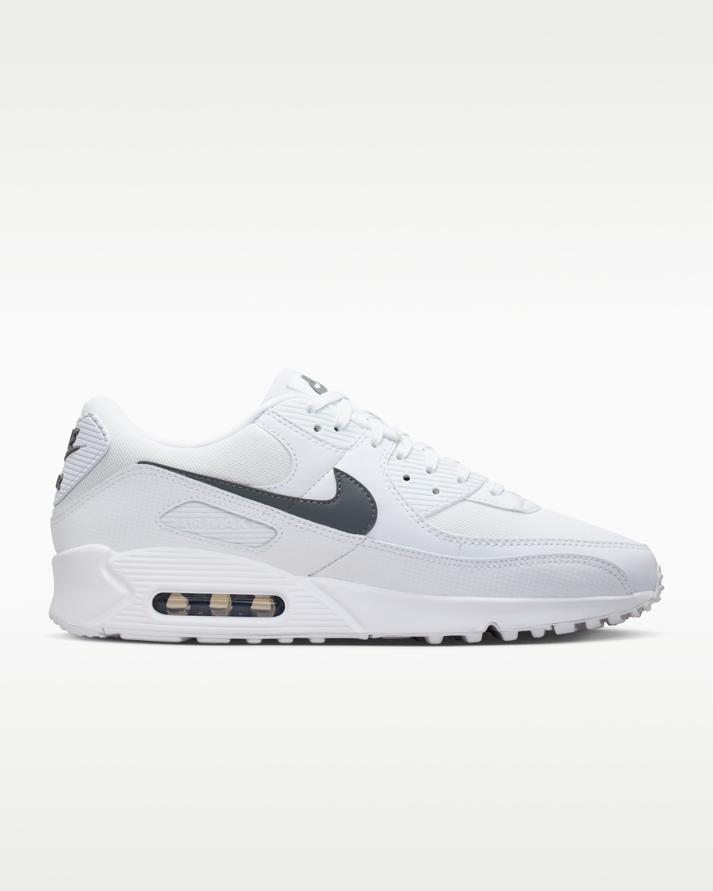 Nike Air Max 90 Men's Shoes - White/White/Smoke Grey - View 3