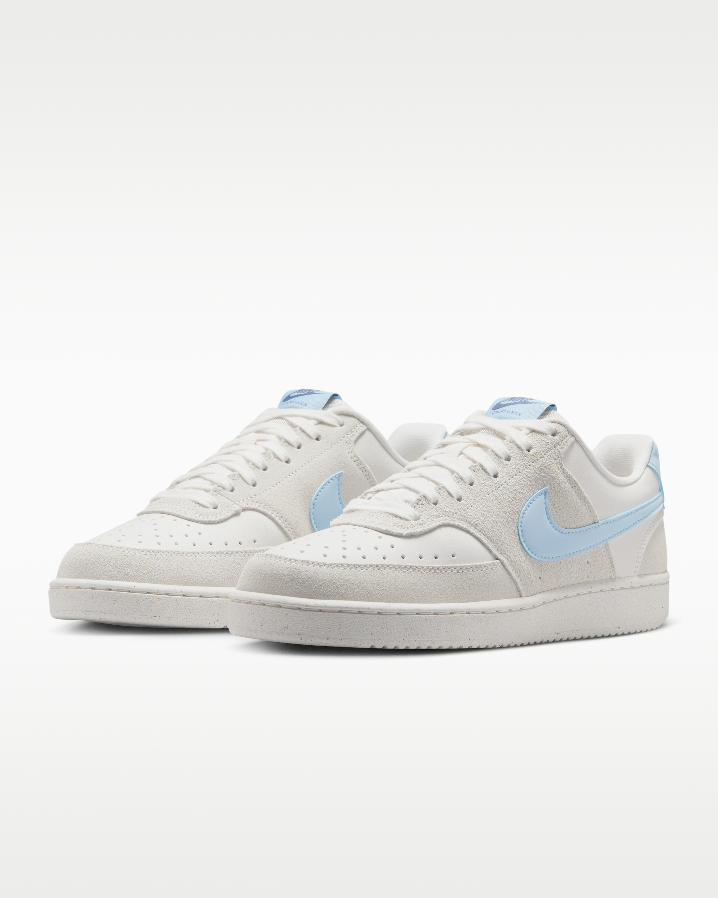 Nike Court Vision Low Women's Shoes - Phantom/Light Bone/Diffused Blue/Psychic Blue - View 5