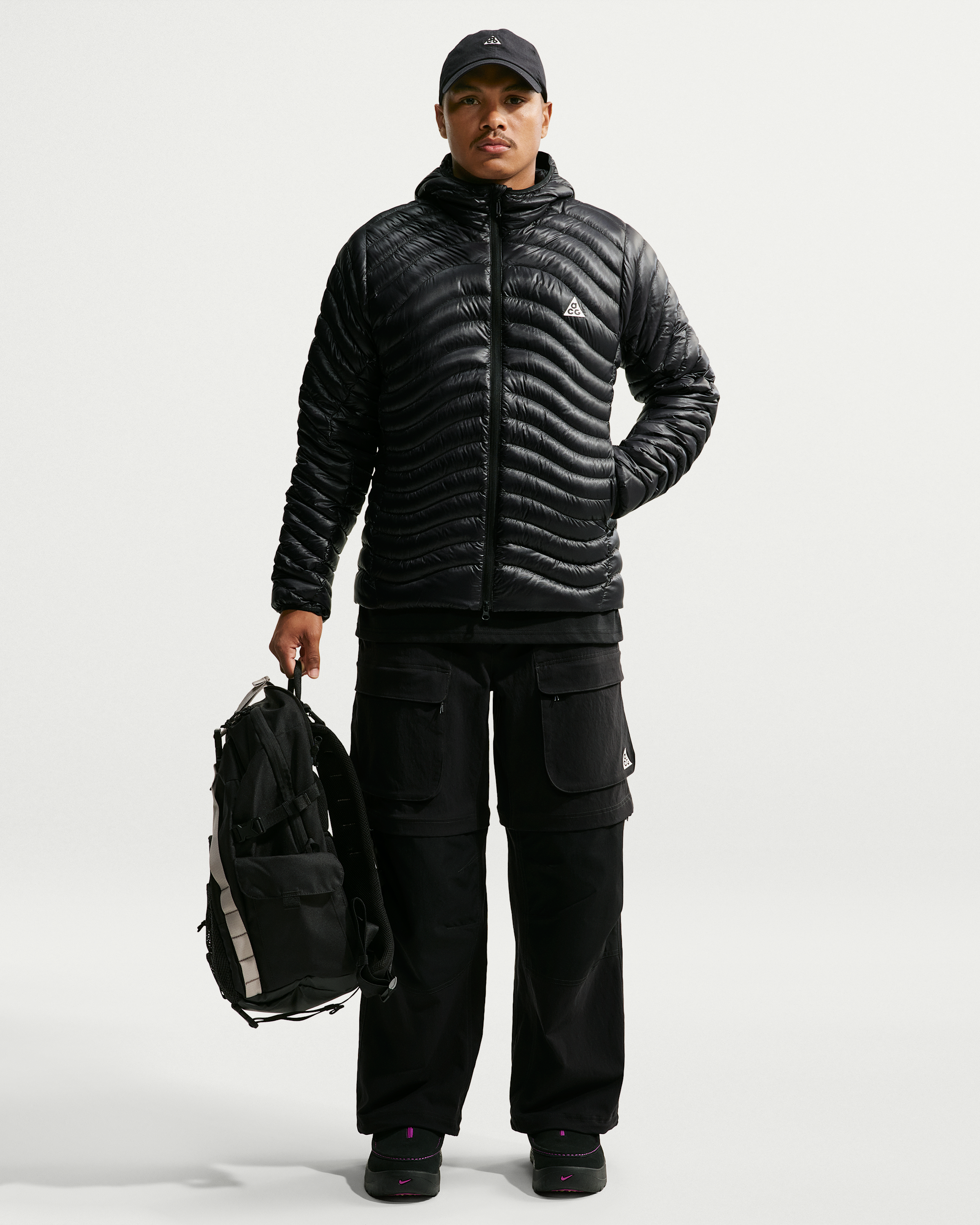 ACG Lava Flow Ultralight Men's Therma-FIT ADV Down Jacket - Black/Black/Black/Summit White - View 4