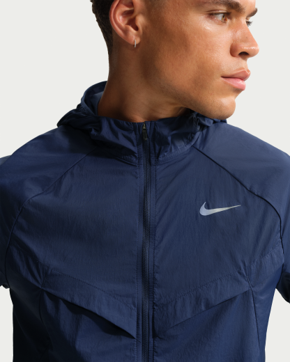 Nike Stride Men's Repel UV Running Jacket - Midnight Navy/Midnight Navy - View 3