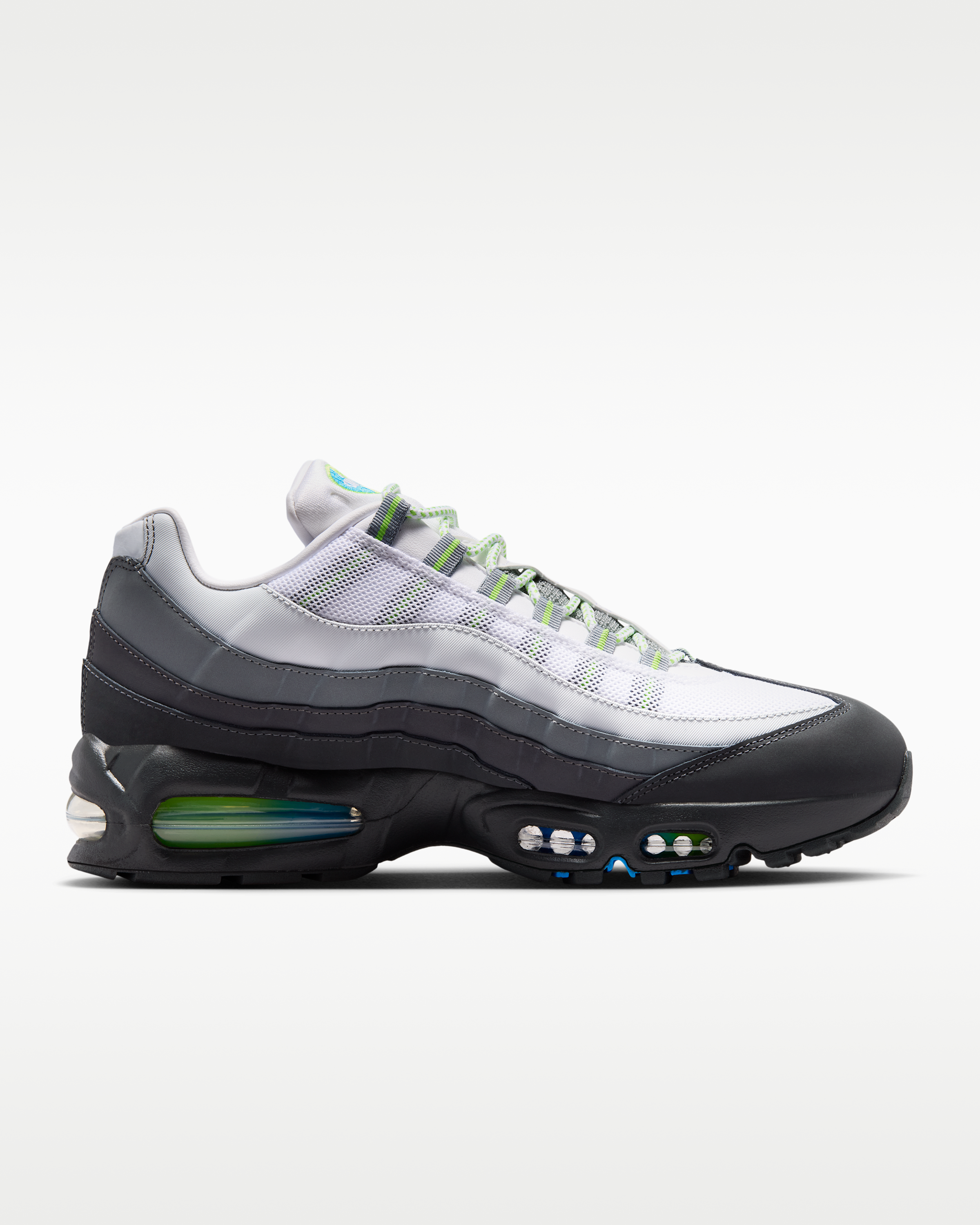 Nike Air Max 95 Big Bubble Men's Shoes - Black/Action Green/Anthracite/Photo Blue - View 3