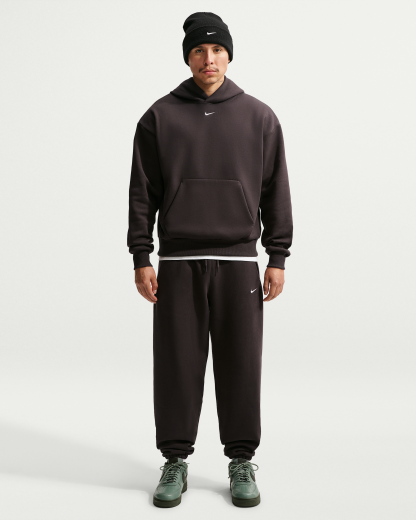 Nike Solo Fleece Men's Cuffed Trousers - Velvet Brown/Sail - View 1