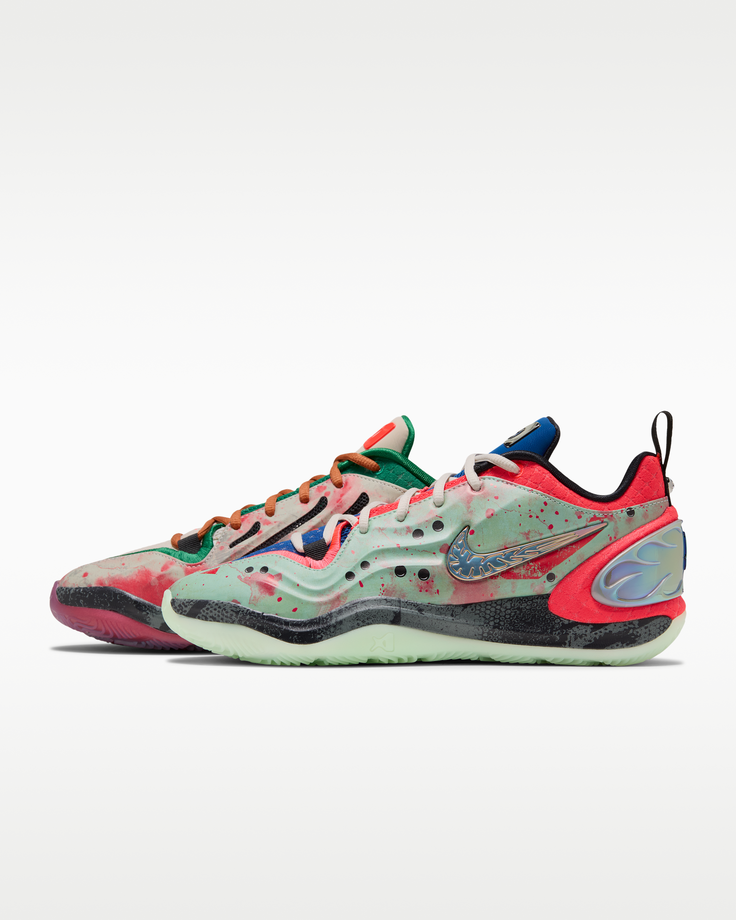 A'Two 'Potion No. 22' A'ja Wilson Basketball Shoes - Light Orewood Brown/Pine Green/Bright Crimson/Black - View 1