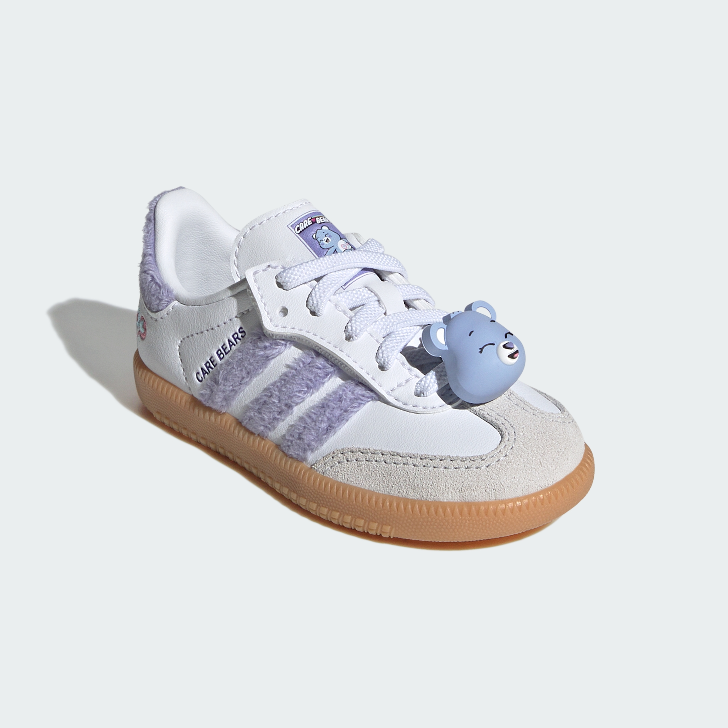 adidas ADIDAS CARE BEARS SAMBA OG COMFORT CLOSURE ELASTIC LACE SHOES - Light Purple / Cloud White / Blue Dawn - View 6