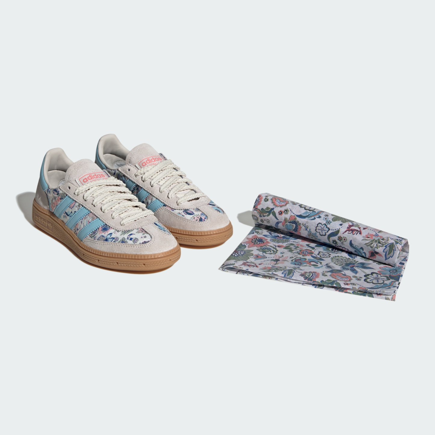 adidas ADIDAS LIBERTY LONDON HANDBALL SPEZIAL SHOES - Off White / Icey Blue / Gum - View 3
