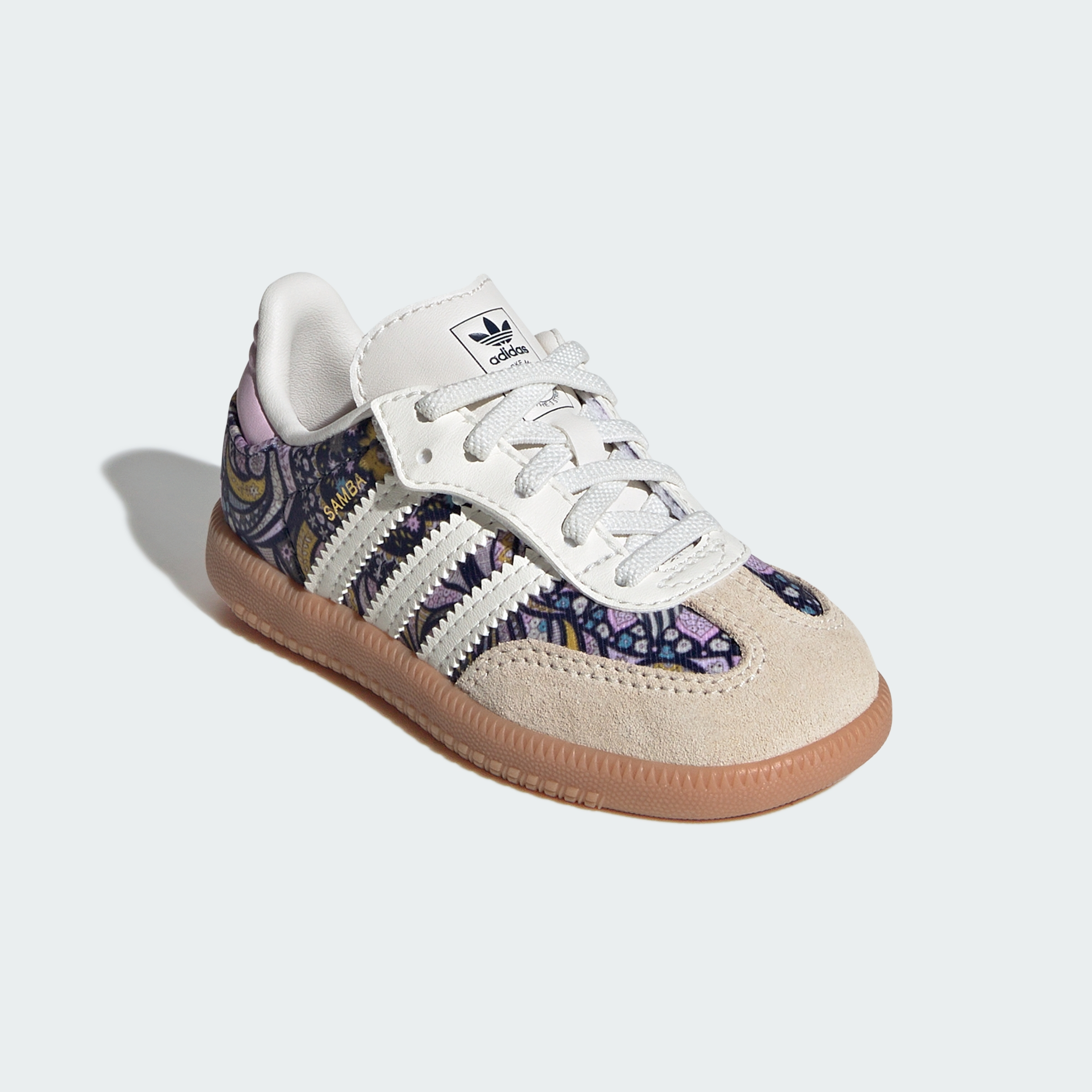 adidas ADIDAS LIBERTY SAMBA OG COMFORT CLOSURE ELASTIC LACE SHOES - Core White / Orchid Fusion / Gum - View 6