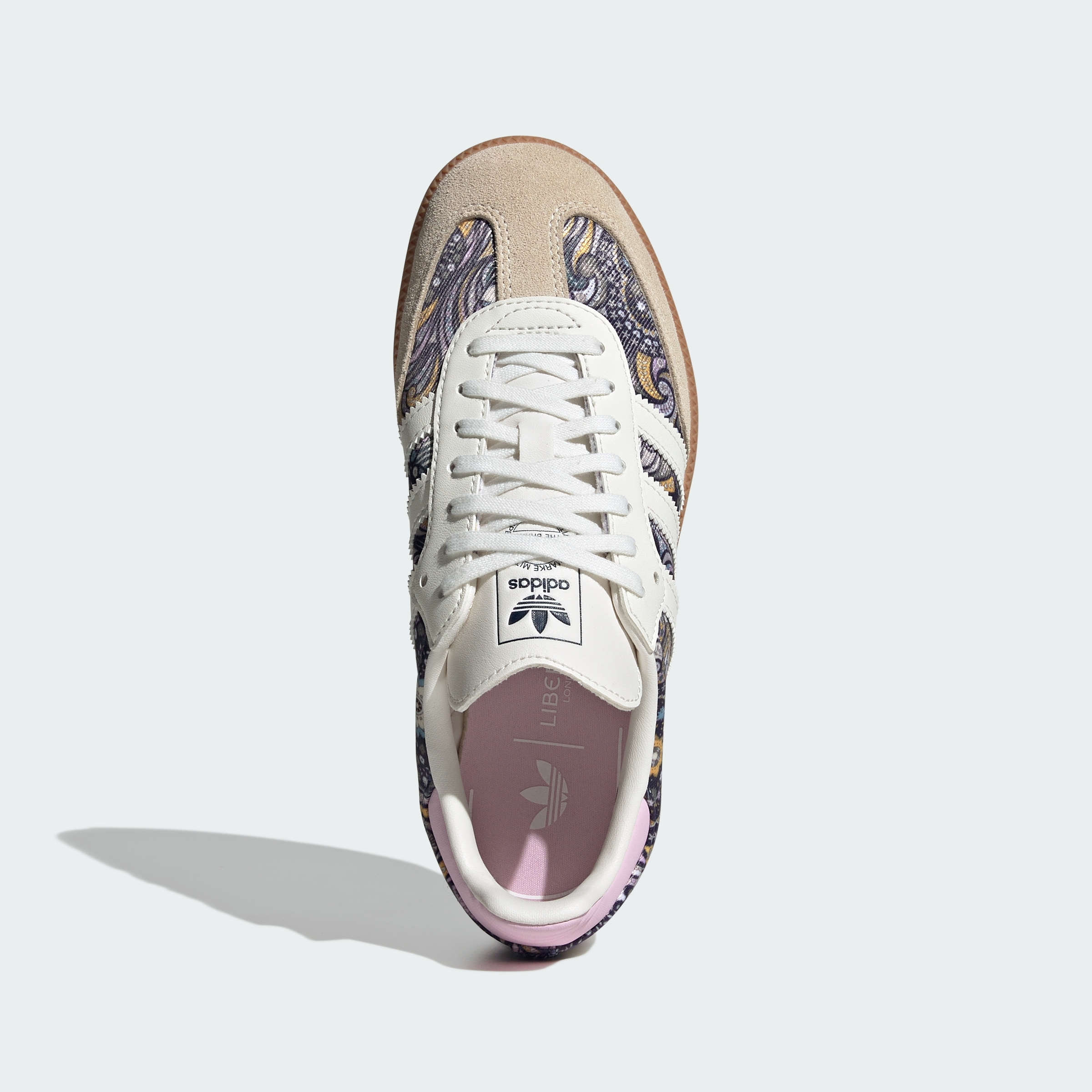 adidas ADIDAS LIBERTY SAMBA OG SHOES - Core White / Orchid Fusion / Gum - View 3