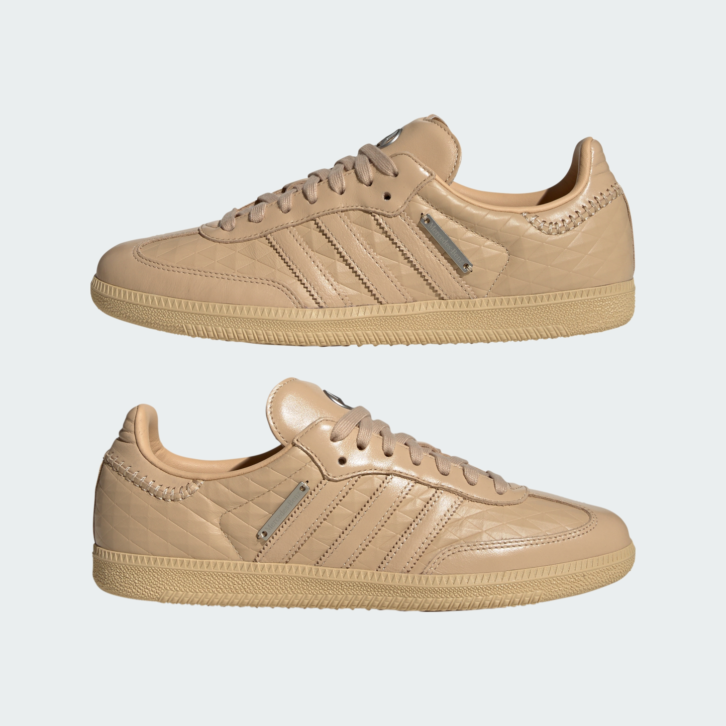 adidas ADIDAS SAMBA OG - MERCEDES-BENZ SHOES - Magic Beige / Magic Beige / Silver Metallic - View 8