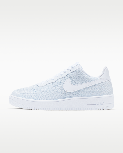 Nike Air Force 1 Flyknit 2.0 Shoes - White/Pure Platinum/White/Pure Platinum - View 1