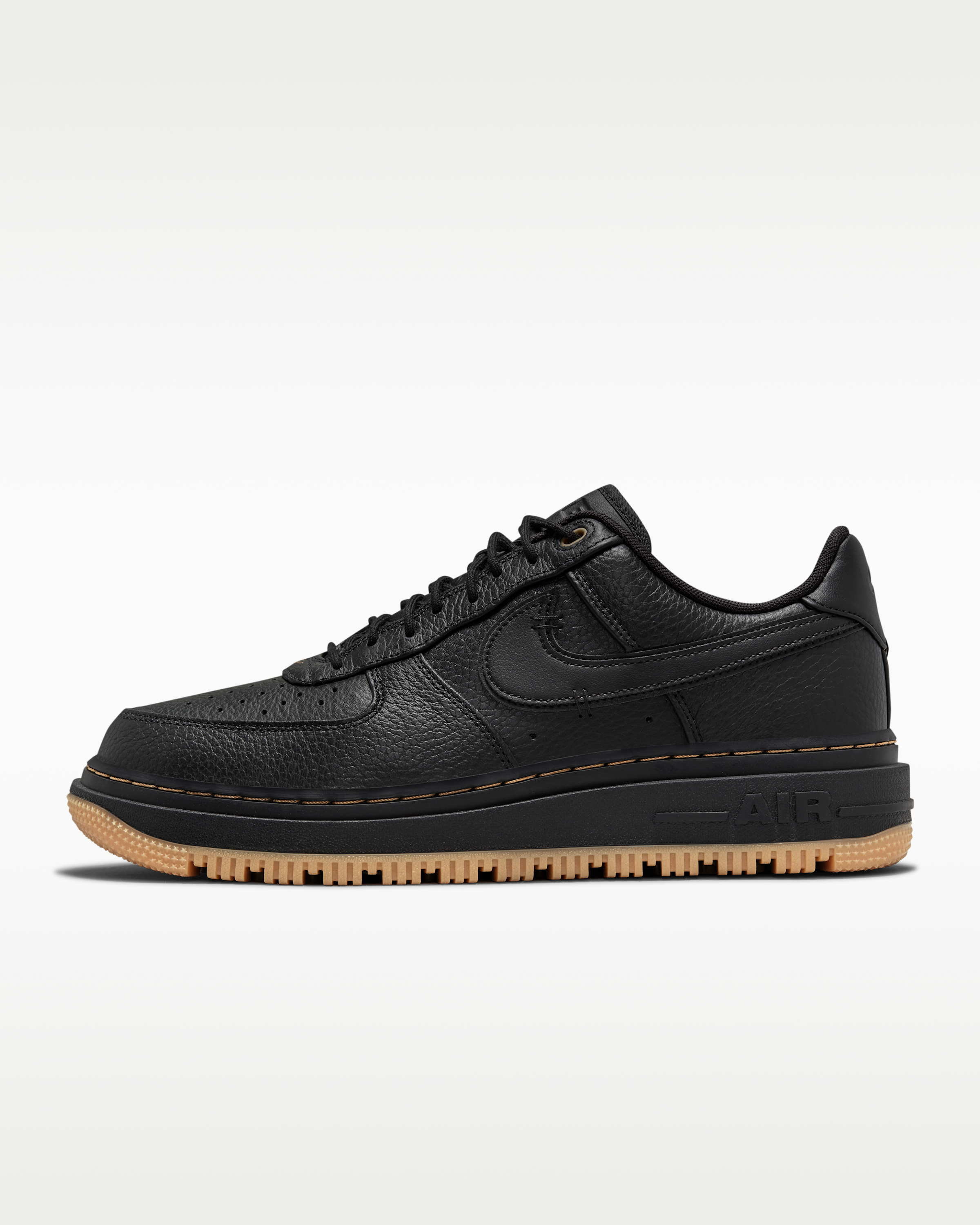 Nike Air Force 1 Luxe Men's Shoes - Black/Bucktan/Gum Yellow/Black - View 1