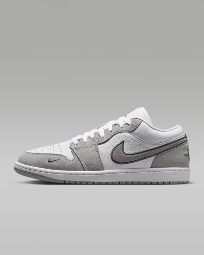 Air Jordan 1 Low SE Men's Shoes - White/Iron Grey/Wolf Grey - View 1