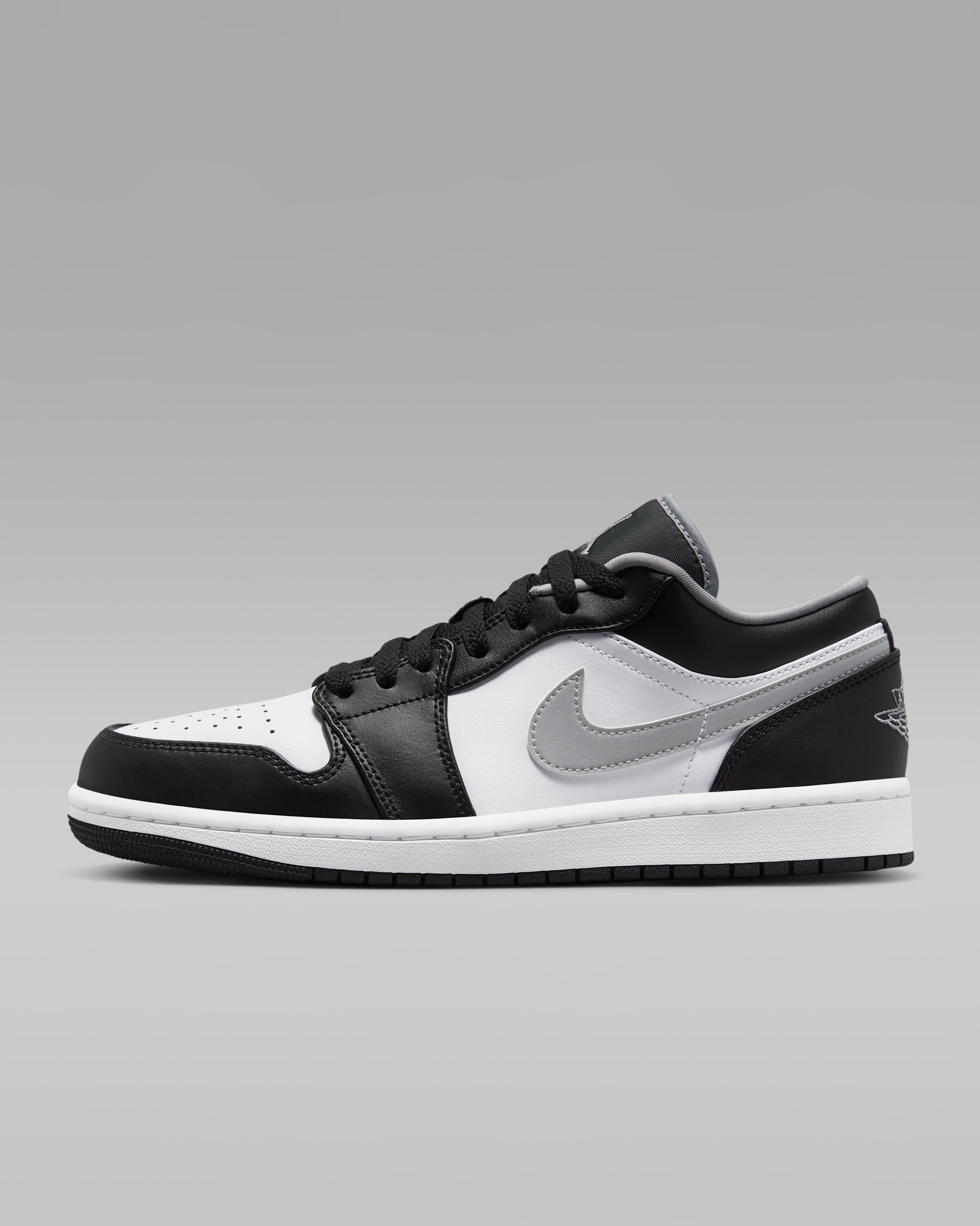 Air Jordan 1 Low Men's Shoes - Black/White/Particle Grey - View 1