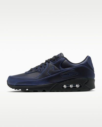Nike Air Max 90 Premium Men's Shoes - Dark Smoke Grey/University Blue/Dark Smoke Grey - View 1